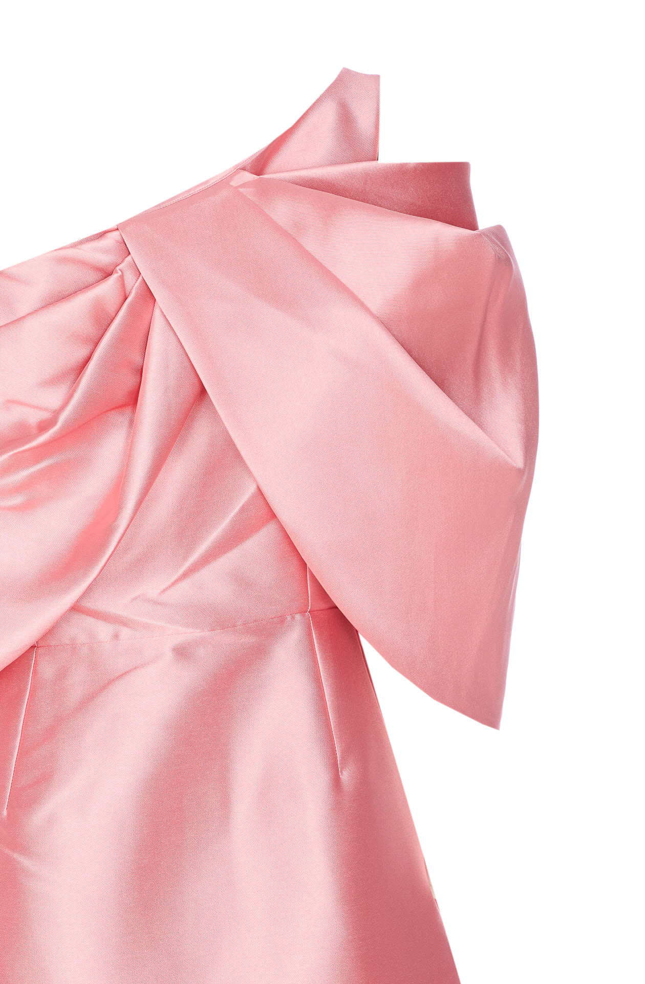 Solace London Davina One-shoulder Faille Gown In Pink