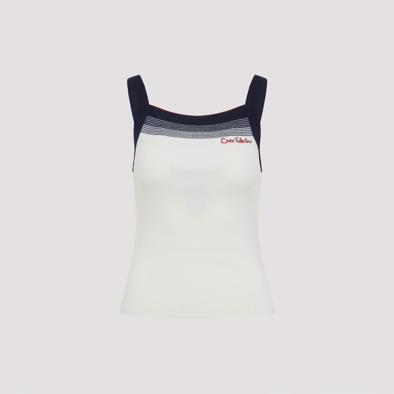 Valentino Top In Lana Avorio Donna In White