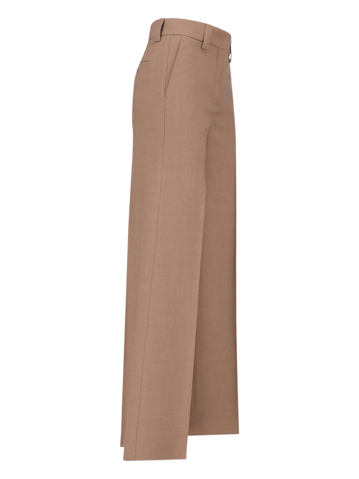 Incotex Wide Leg Trousers Featuring Button Detail In Brown