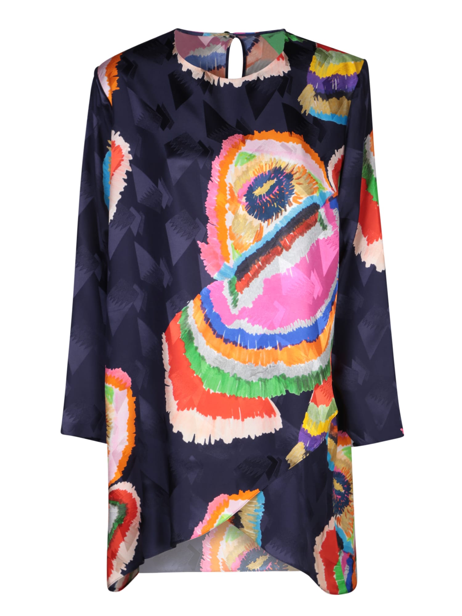 Nala Psaraki Blue Multicolor Tunic