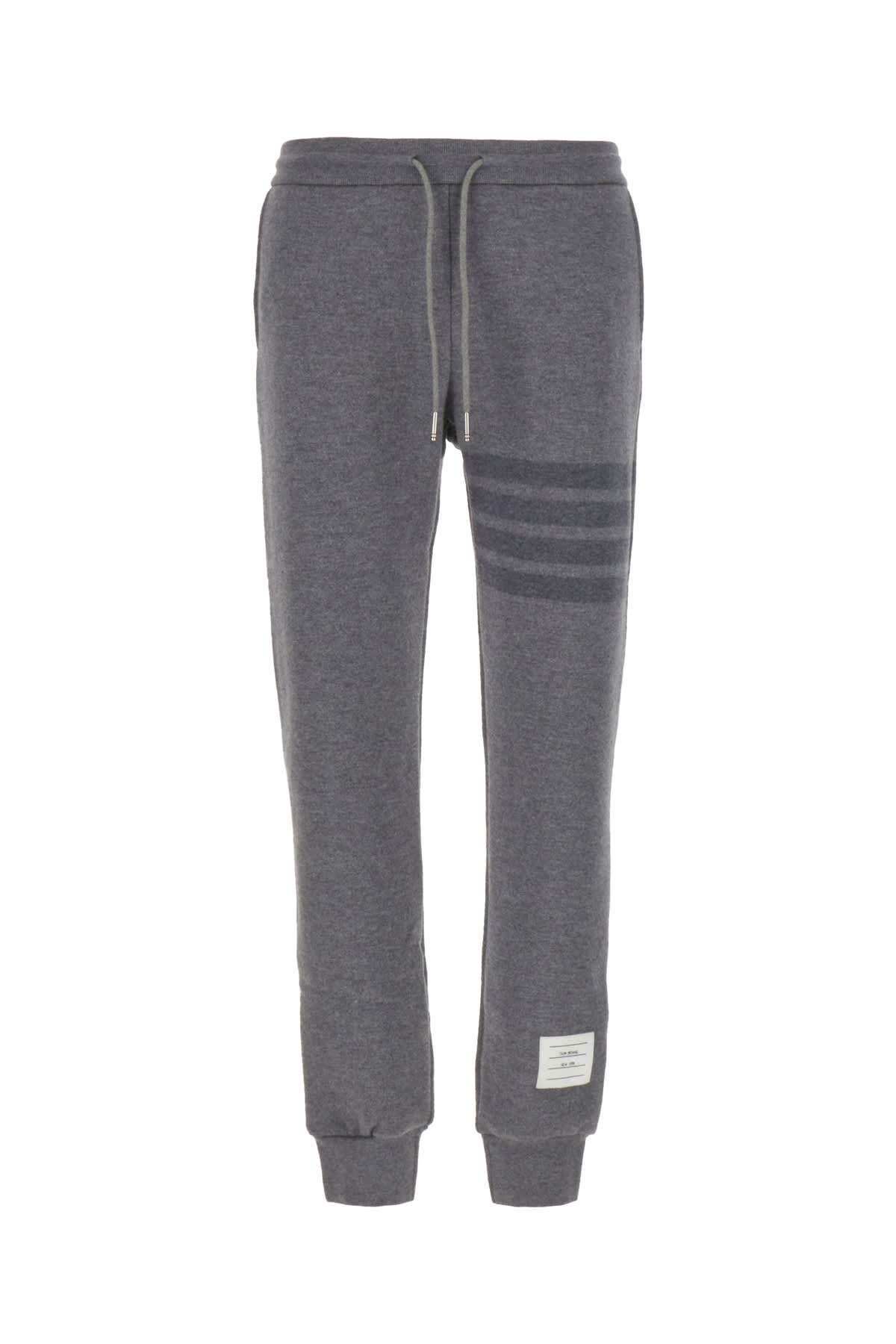 Shop Thom Browne Grey Wool Joggers In 055