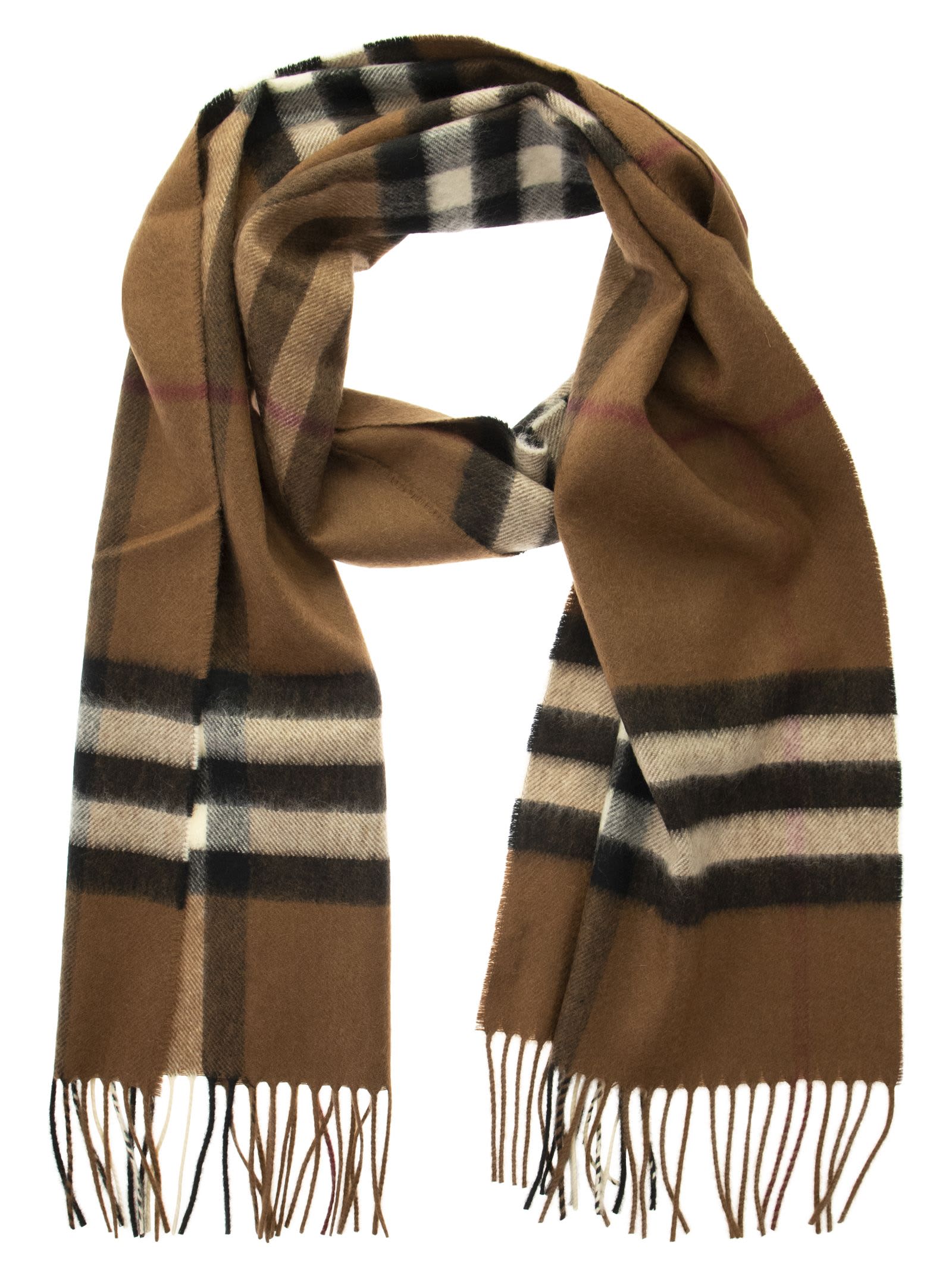 Burberry Classic Cashmere Scarf With Tartan Pattern