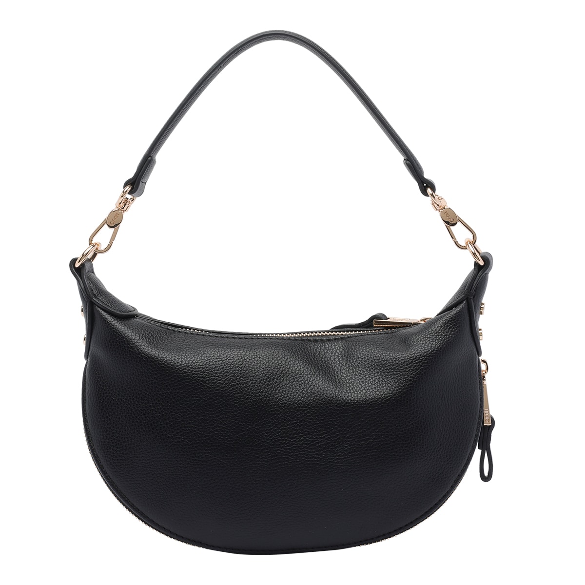 Liu •jo Logo Small Hobo Bag In Black