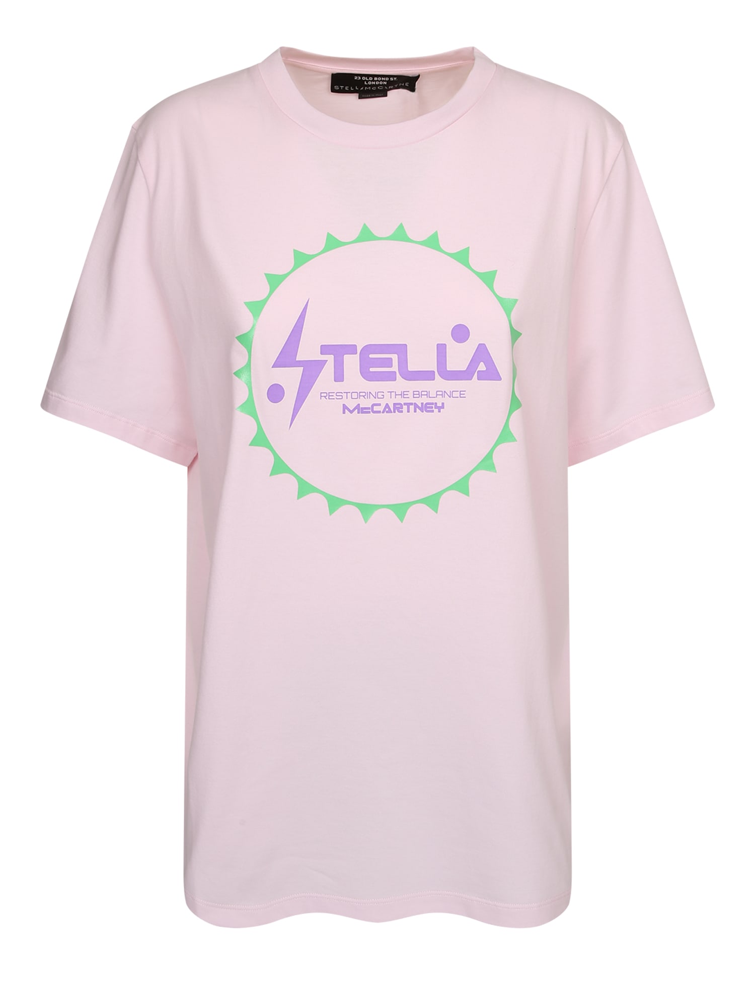 Stella McCartney T-shirt Graphic Logo Rosa Ch