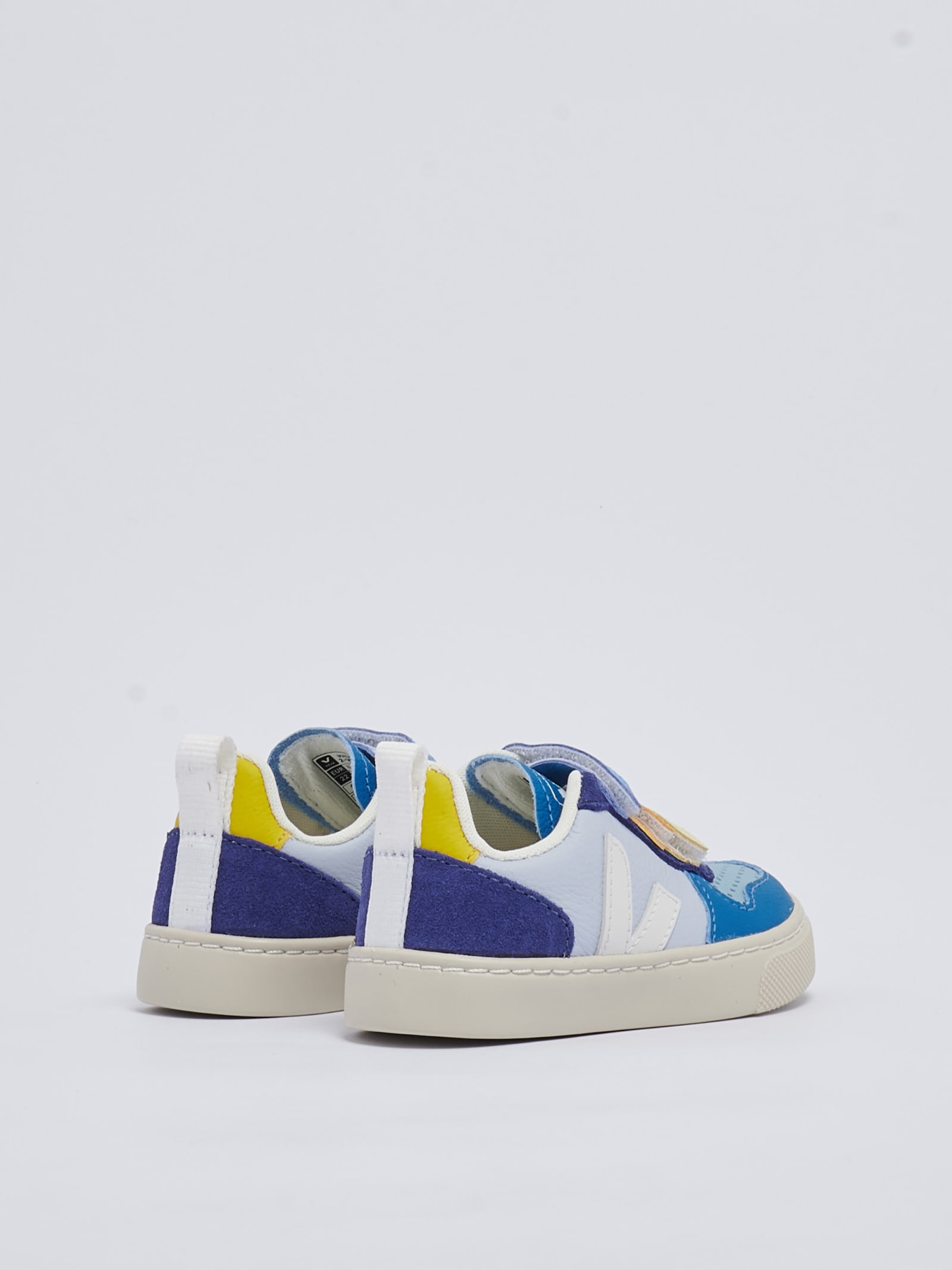 Shop Veja Small V-10 Sneaker In Azzurro-multicolor