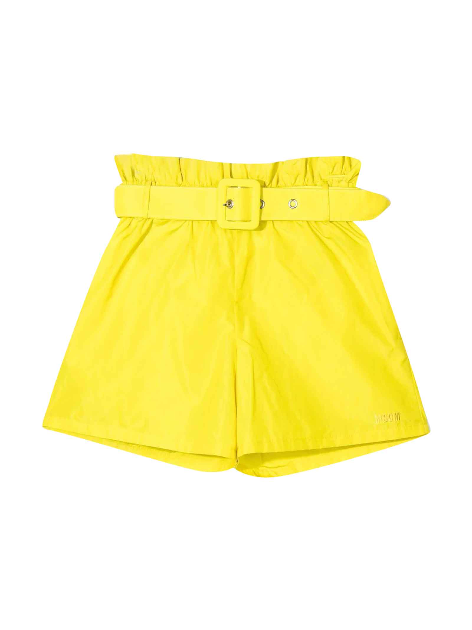 MSGM Yellow Girl Bermuda Shorts