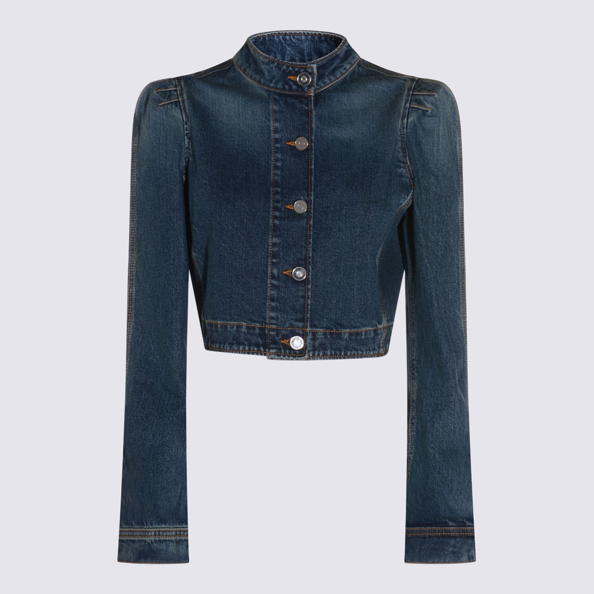 Alaïa Blue Cotton Denim Jacket In Blue