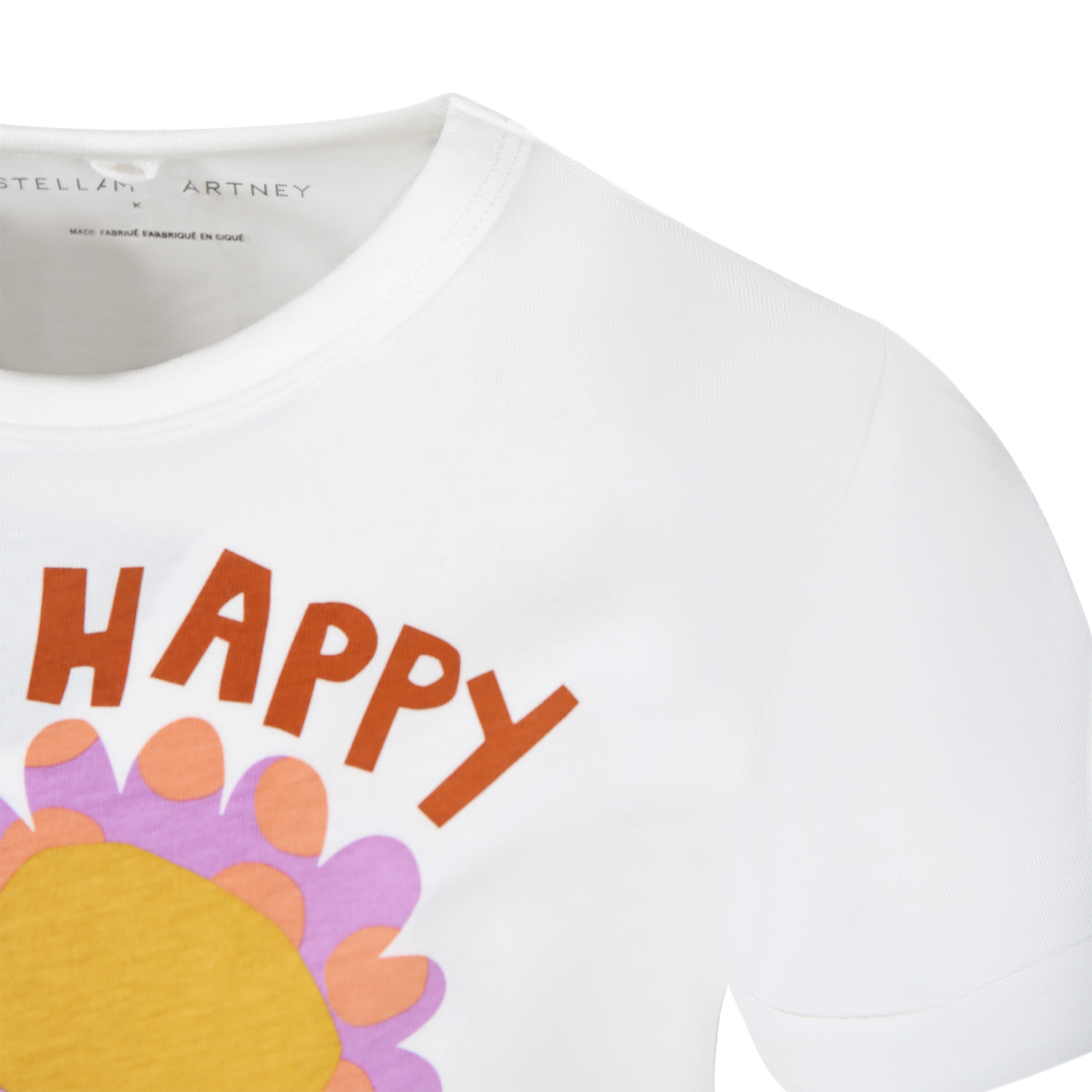 Shop Stella Mccartney White T-shirt For Girl With Flower Print