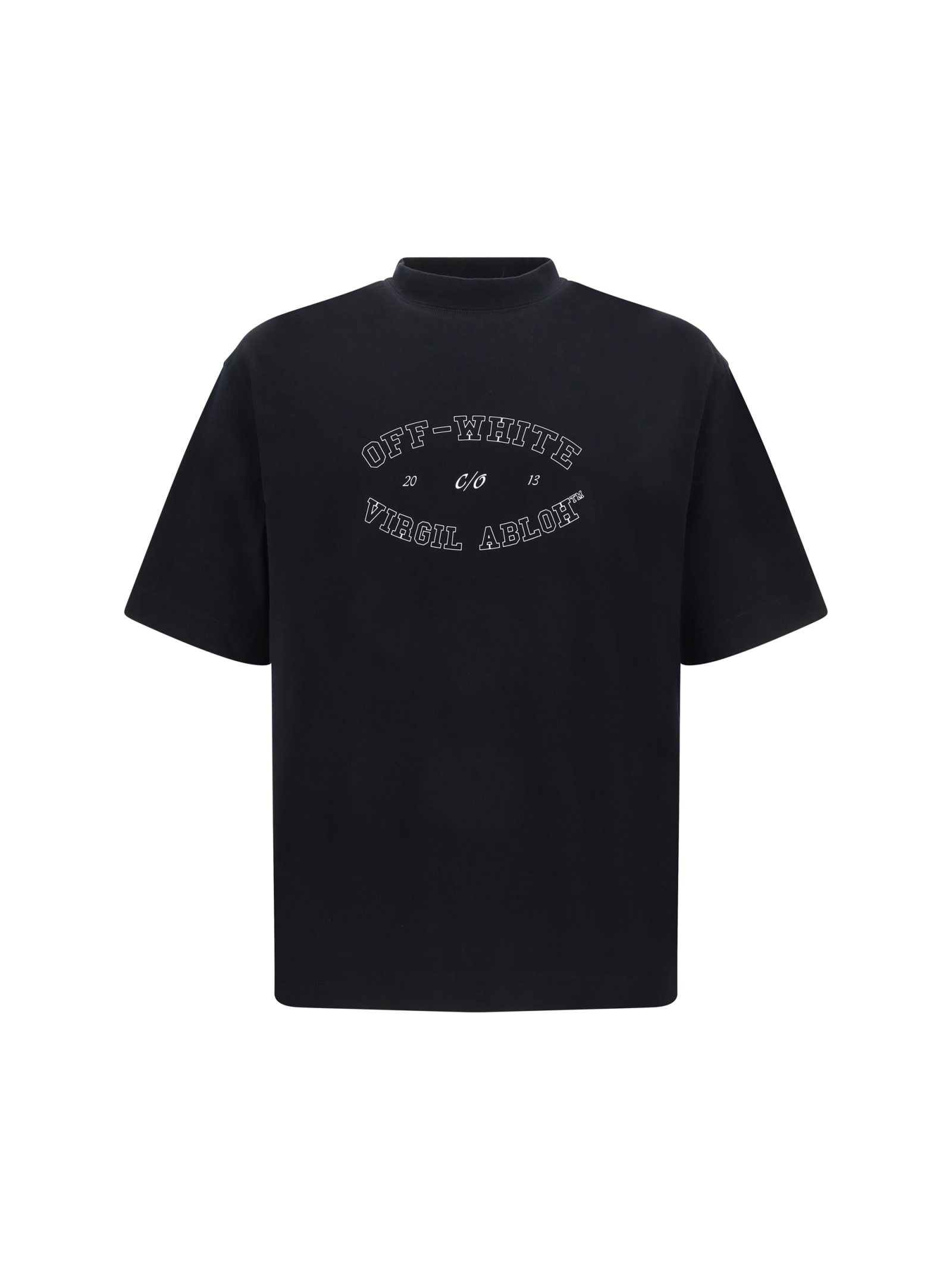 Shop Off-white T-shirt In Nero/bianco