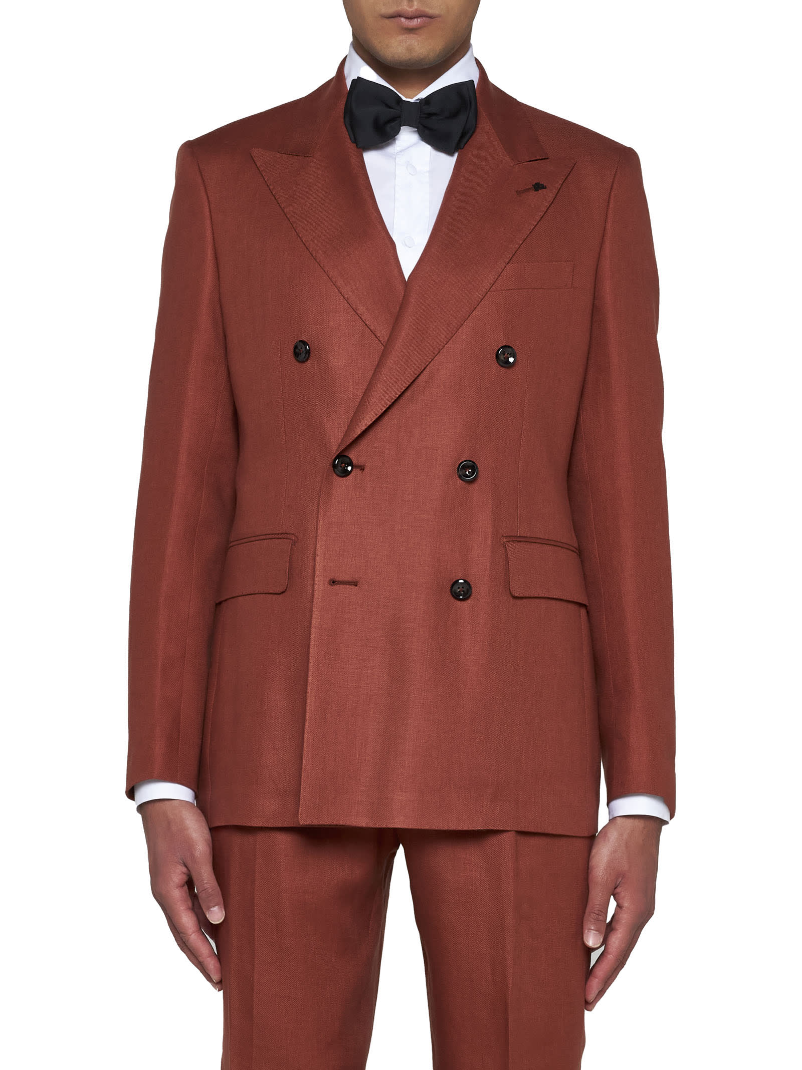 Shop Tagliatore Blazer In Ruggine