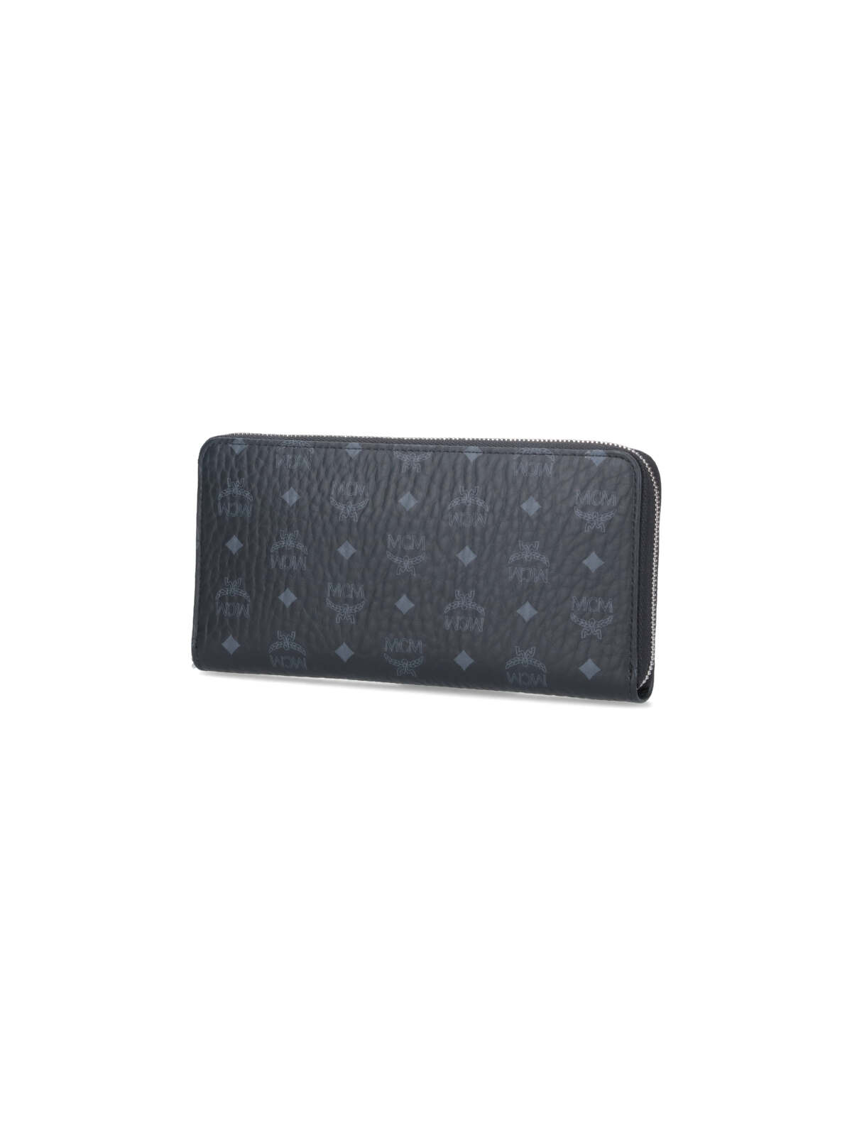 Shop Mcm Large Zip Wallet In Black