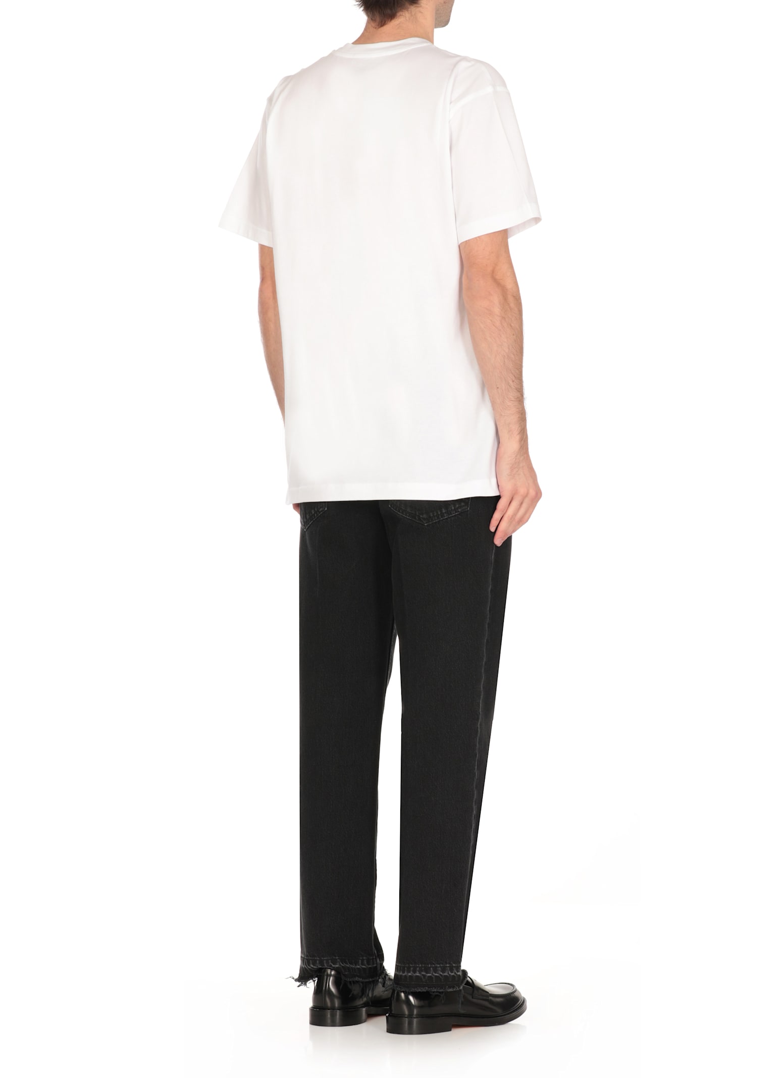 MOSCHINO WHITE COTTON T-SHIRT