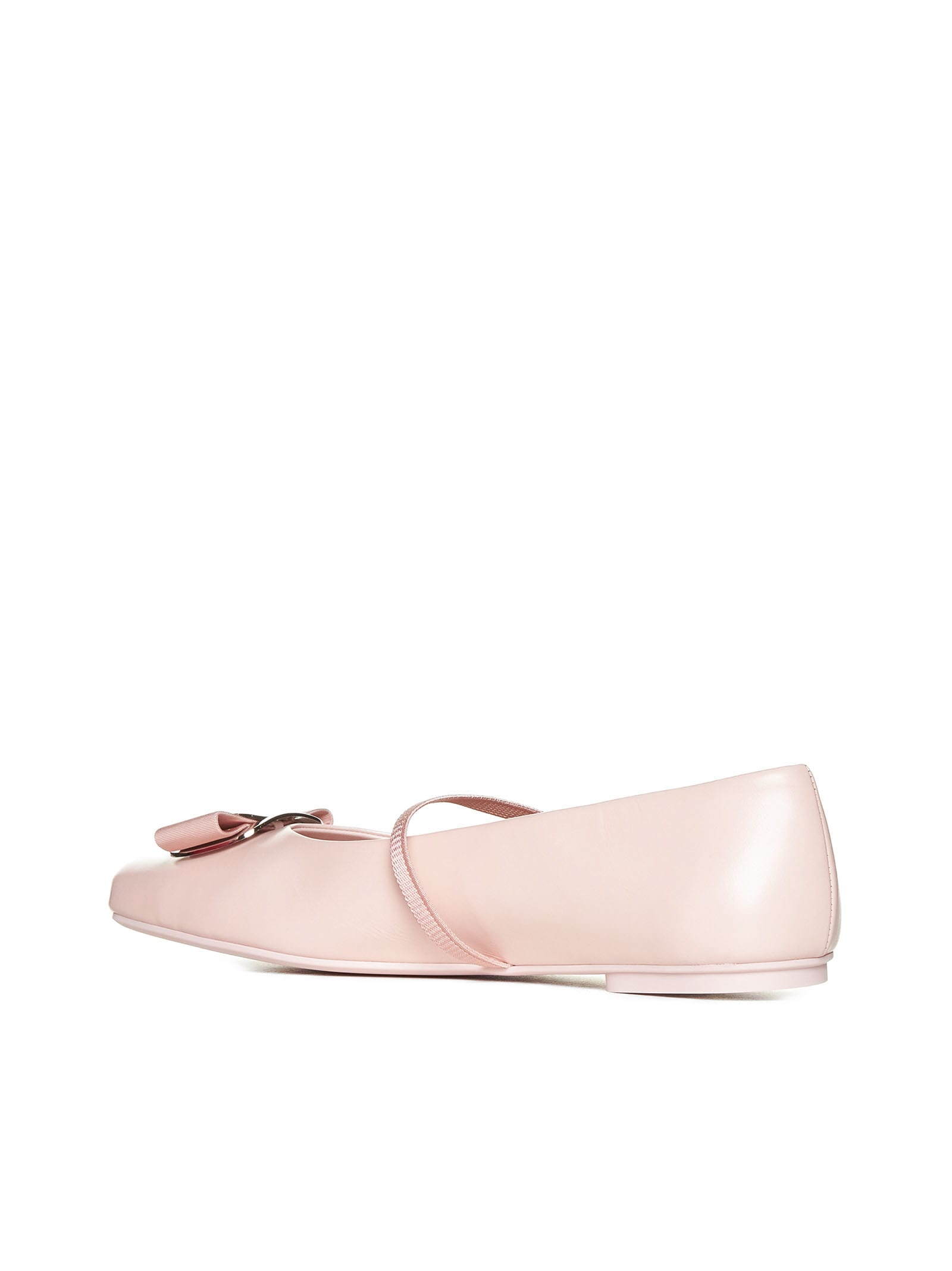 Shop Ferragamo Flat Shoes In Nylud Pink || Nylud Pink || Ny