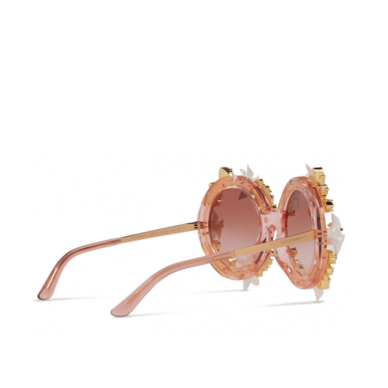 Shop Dolce & Gabbana Crystal Sunglasses In Pink