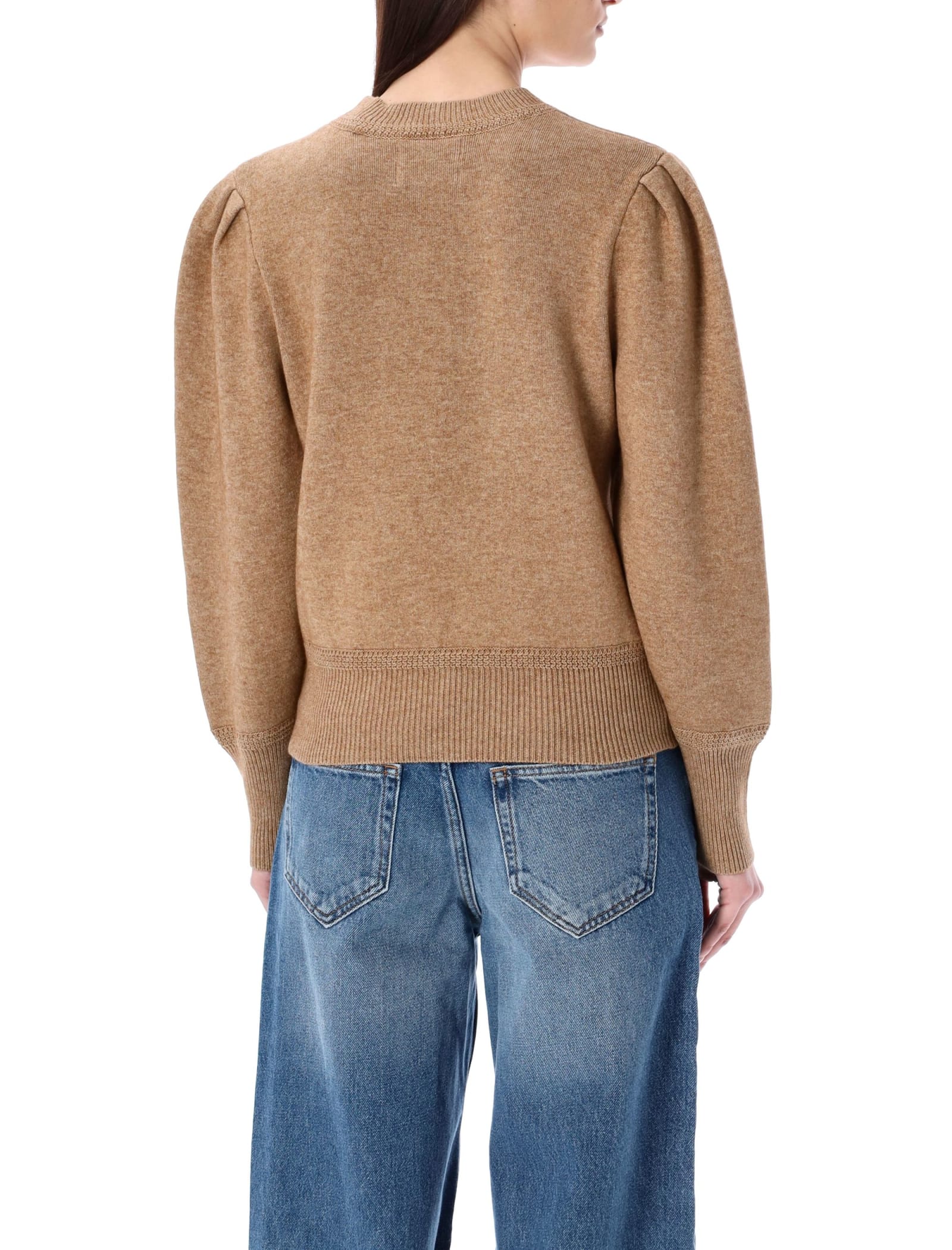 Isabel Marant Étoile Isabel Marant Etoile Camel Stretch Cotton Blend Kelaya Sweater In Brown
