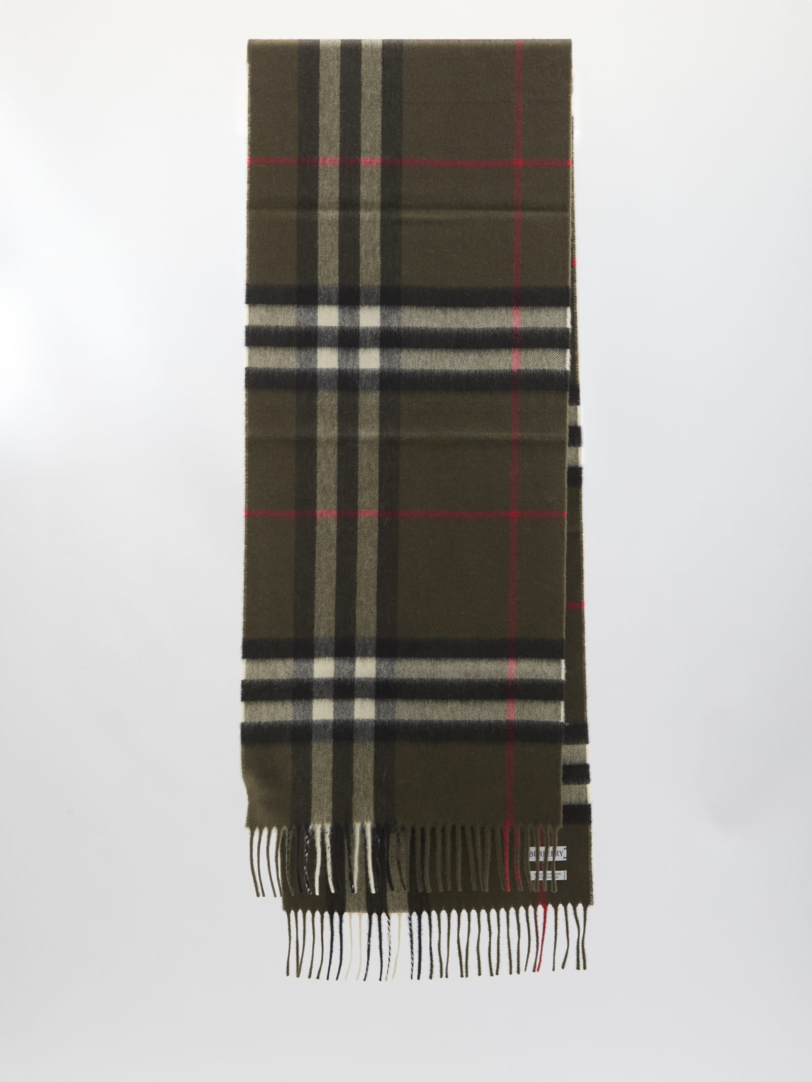 Shop Burberry Giant Check Scarf In Black