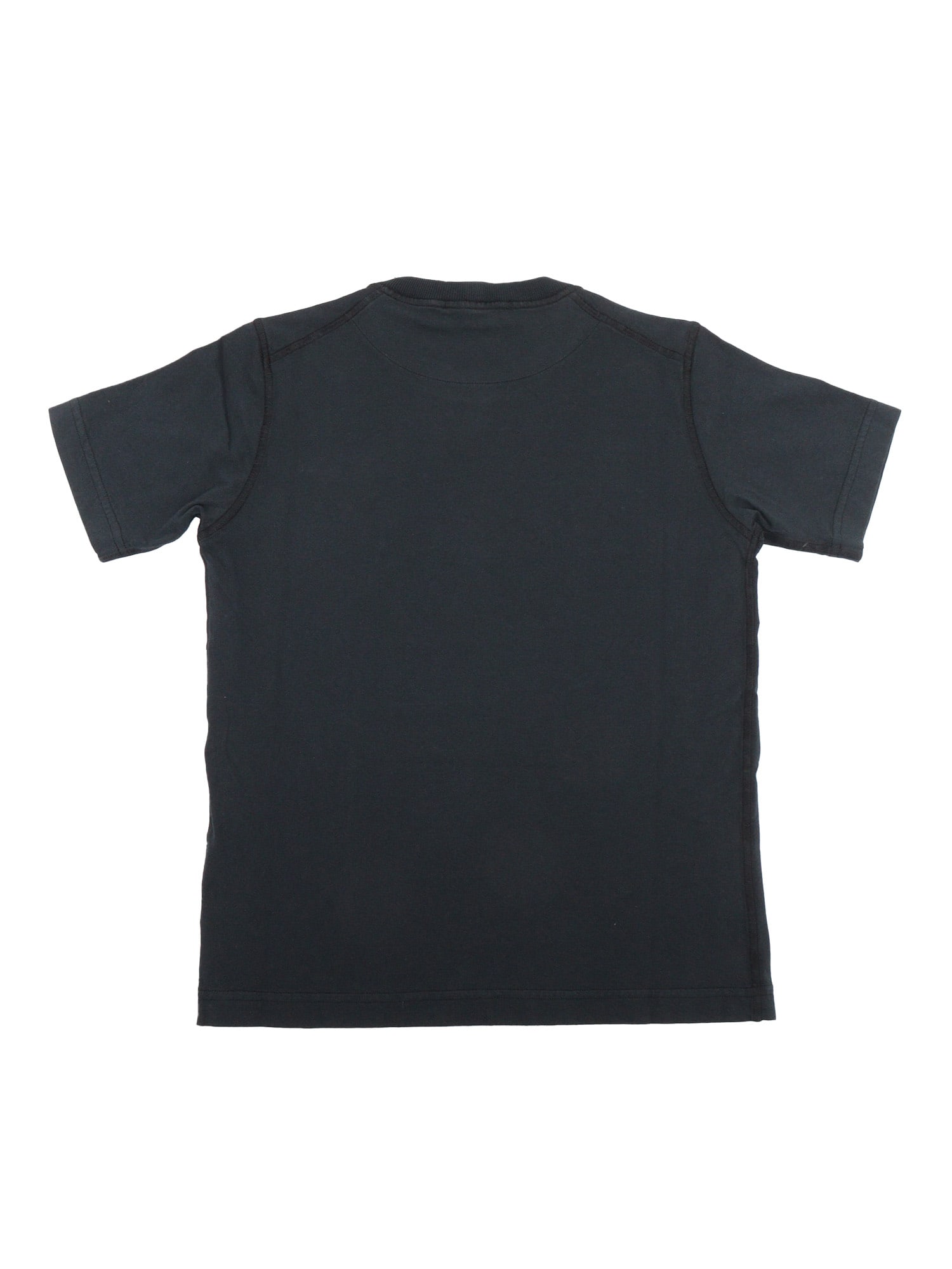 Stone Island Short-sleeved Round Collar T-shirt In Blue