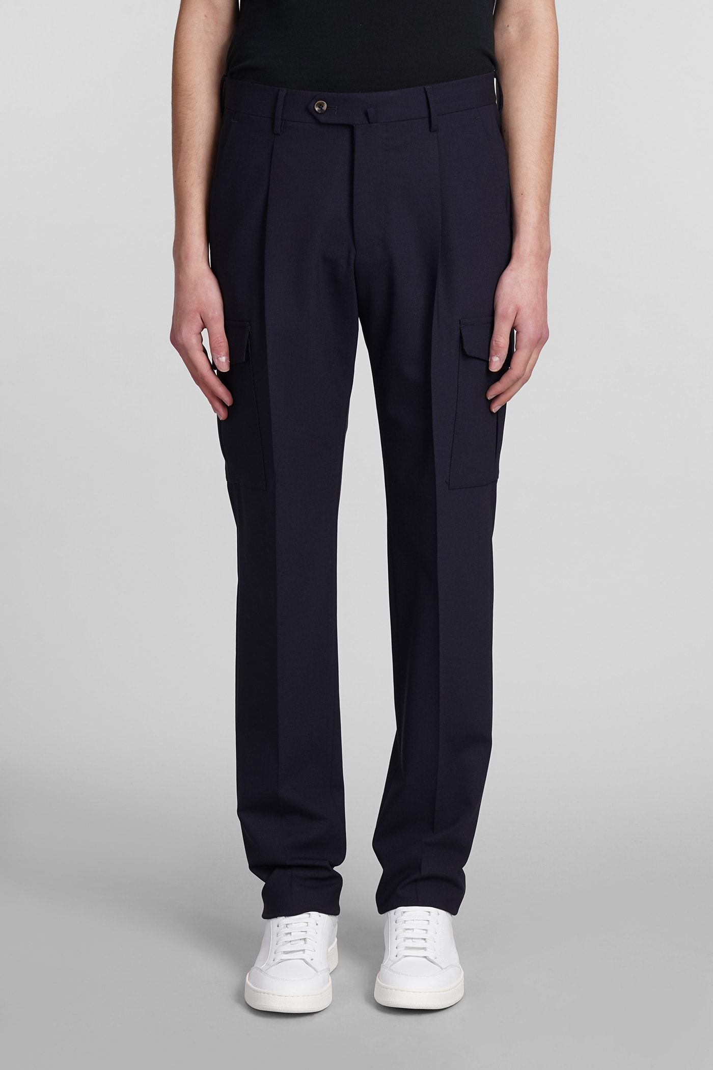 Shop Pt01 Pants In Blue Wool