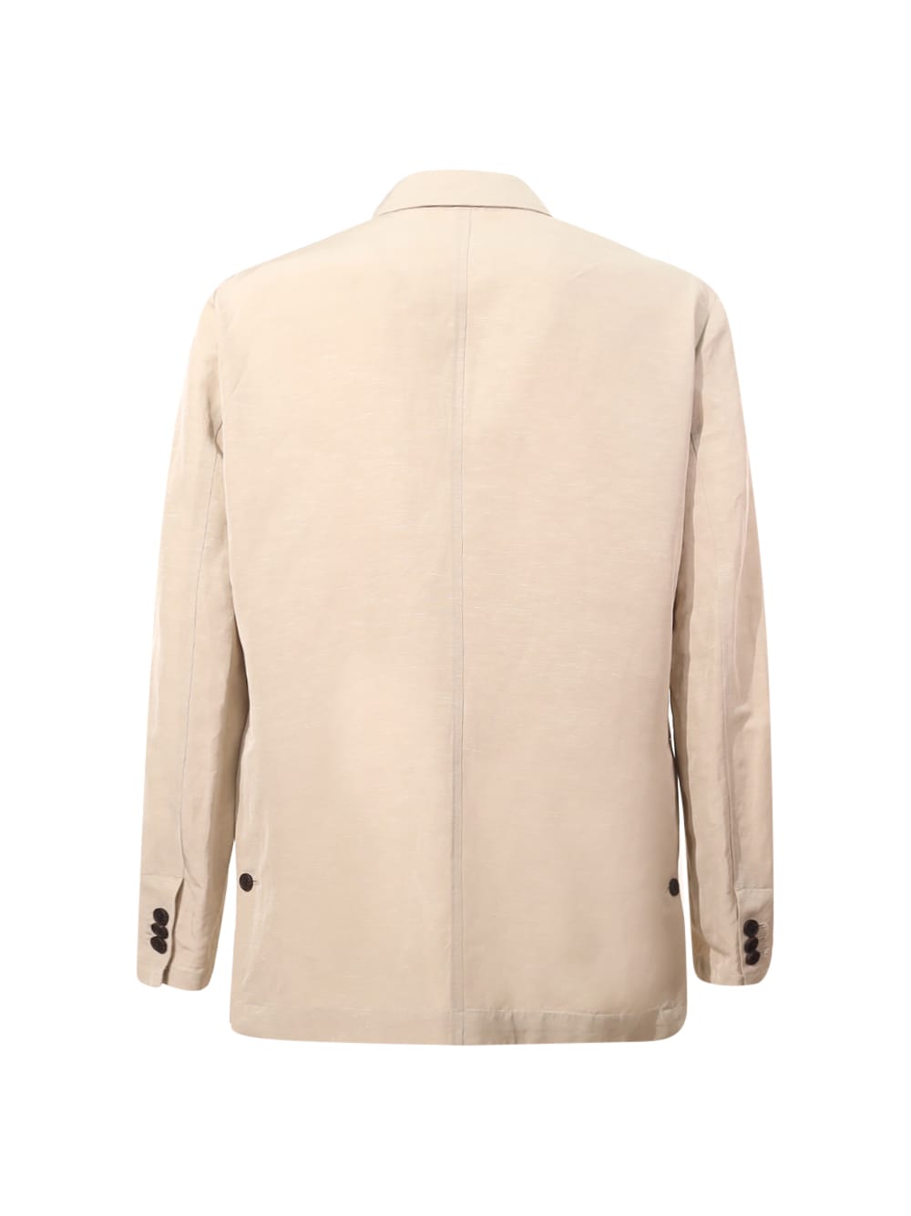 Emporio Armani Single-breasted Jacket In Silverlining