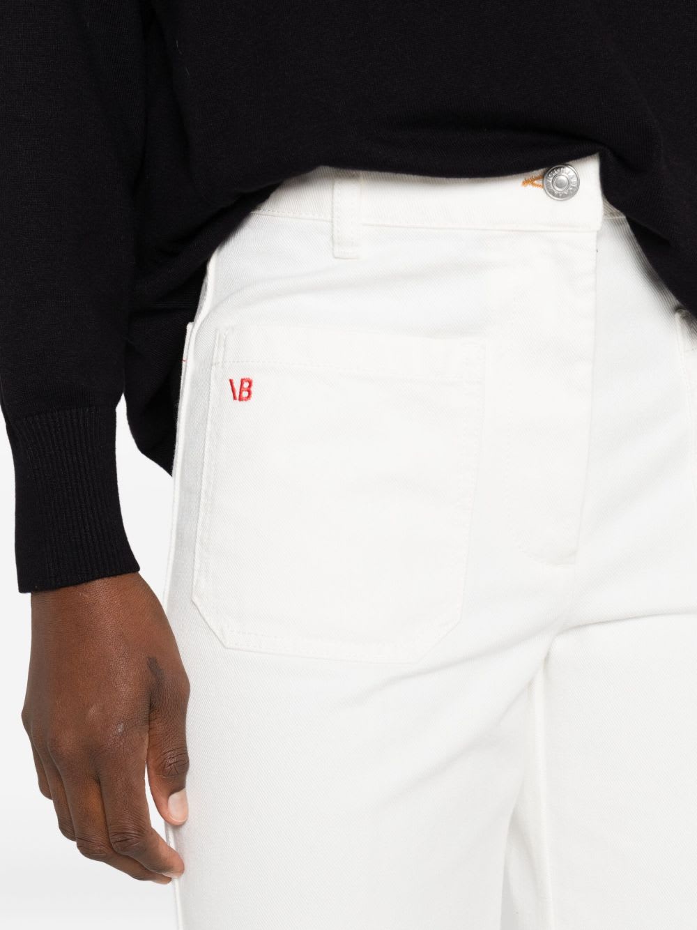 Victoria Beckham Straight-leg Jeans In Organic Cotton In Neutral