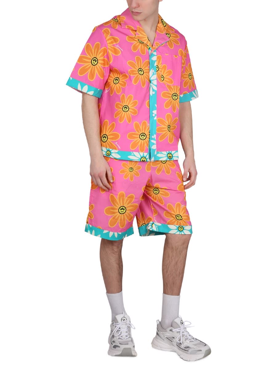 Barrow Sunflower Print Bermuda Shorts Unisex In Multi