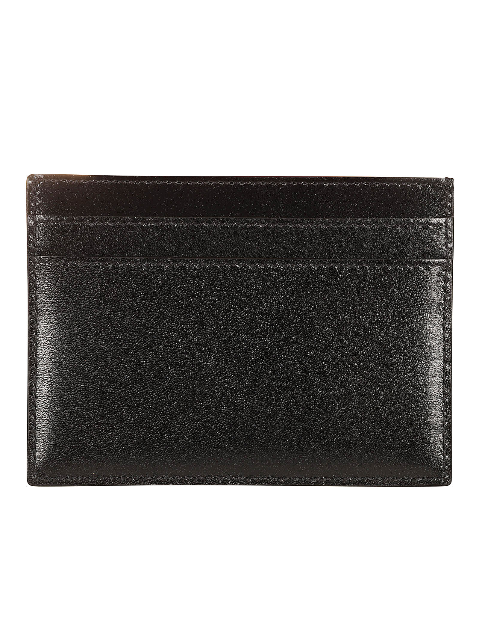 Shop Saint Laurent Initials Logo Card Holder In Black