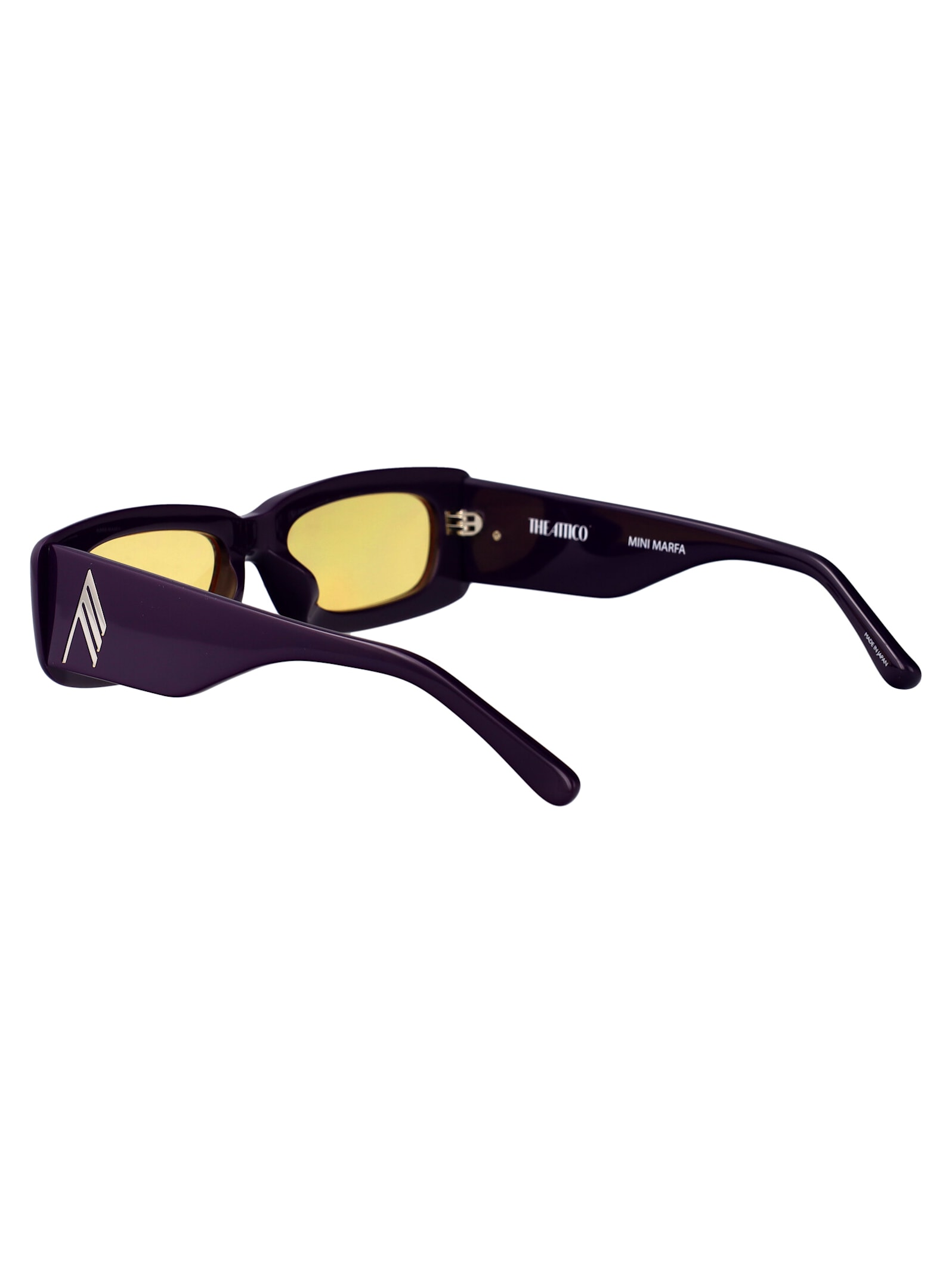 Attico Mini Marfa Sunglasses In Purple/silver/yellow