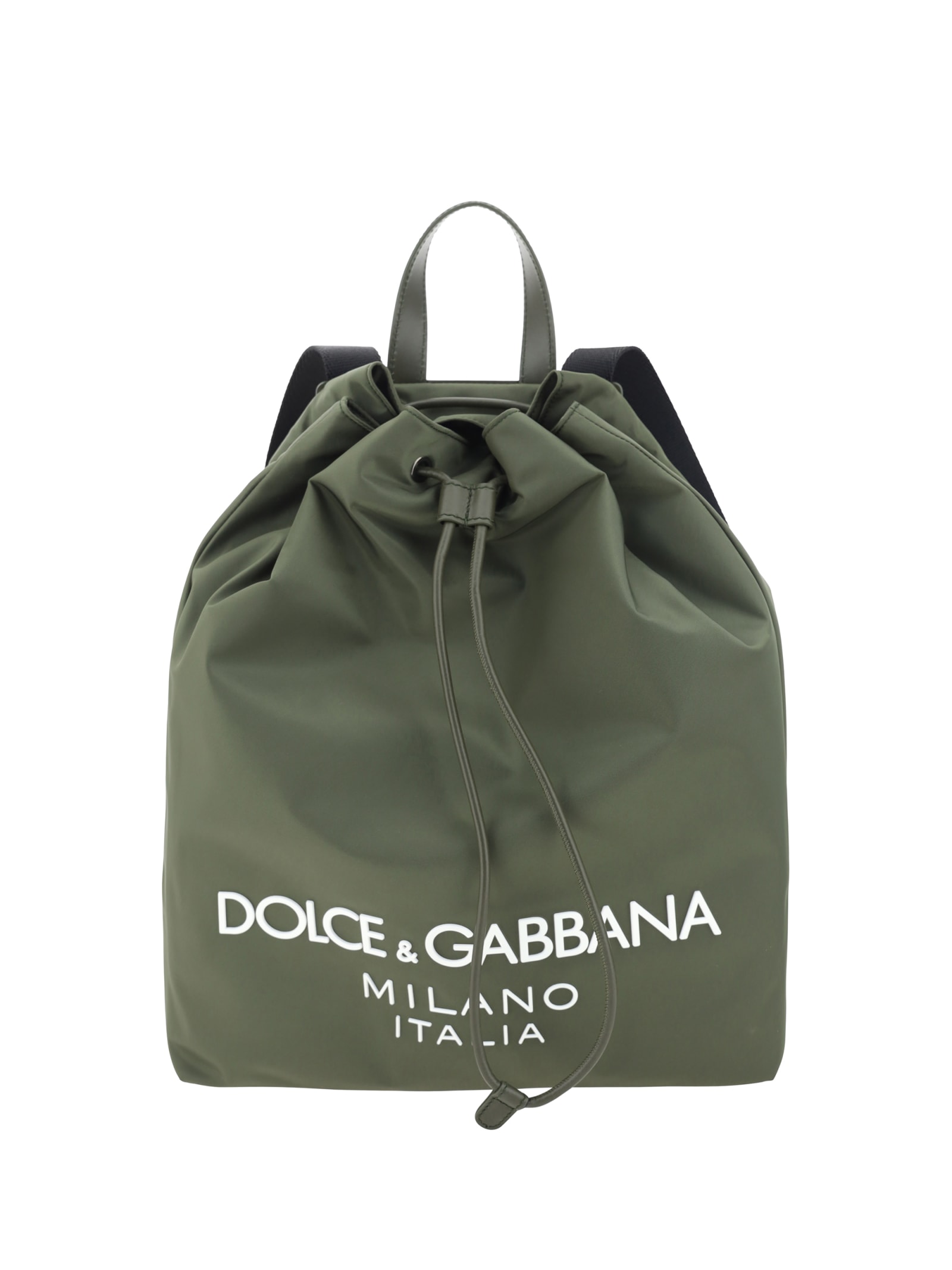 Dolce & Gabbana Backpack In Verde/militare