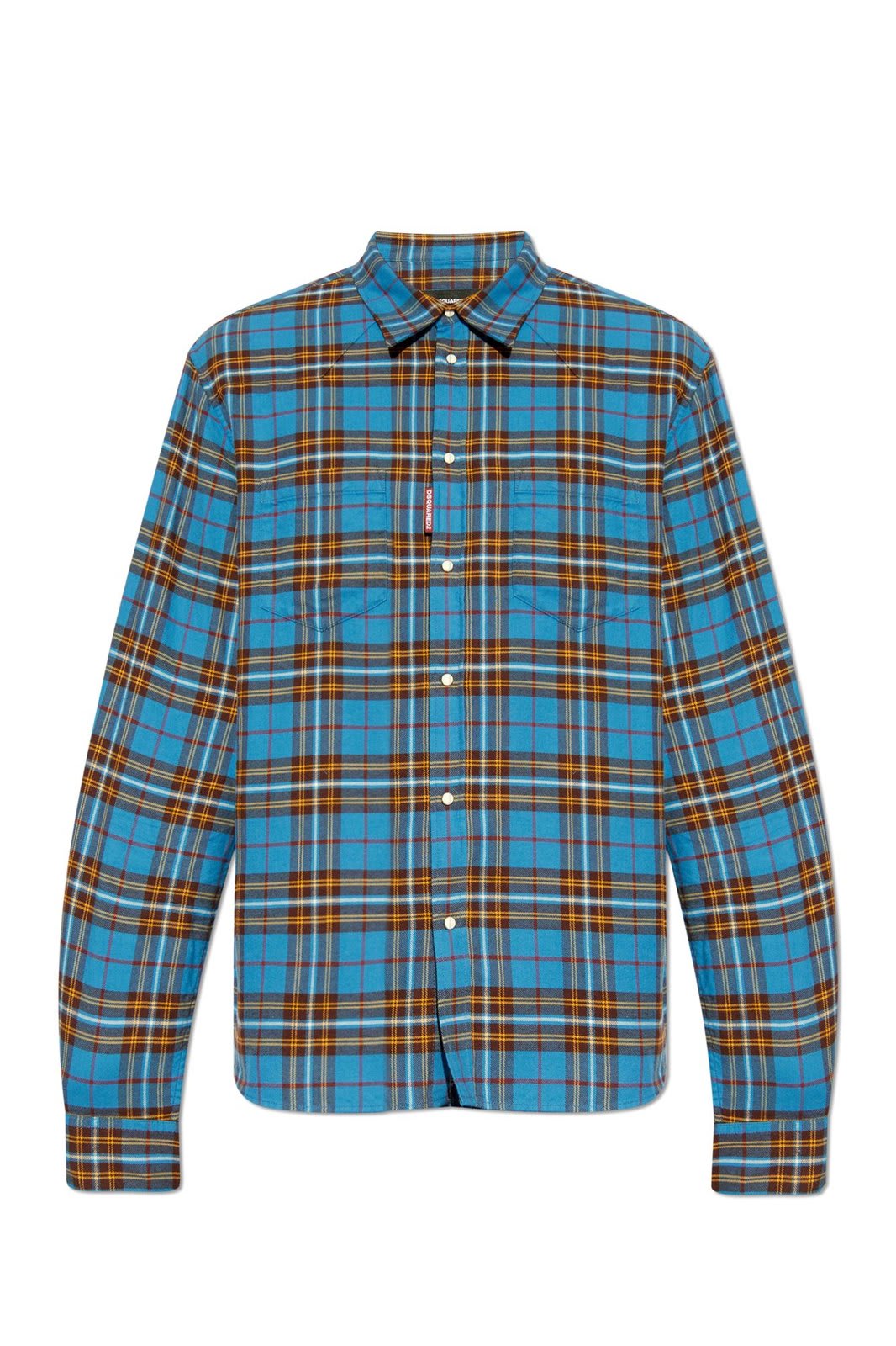 Shop Dsquared2 Canadian Check Flannel Regular Shirt In Multicolour