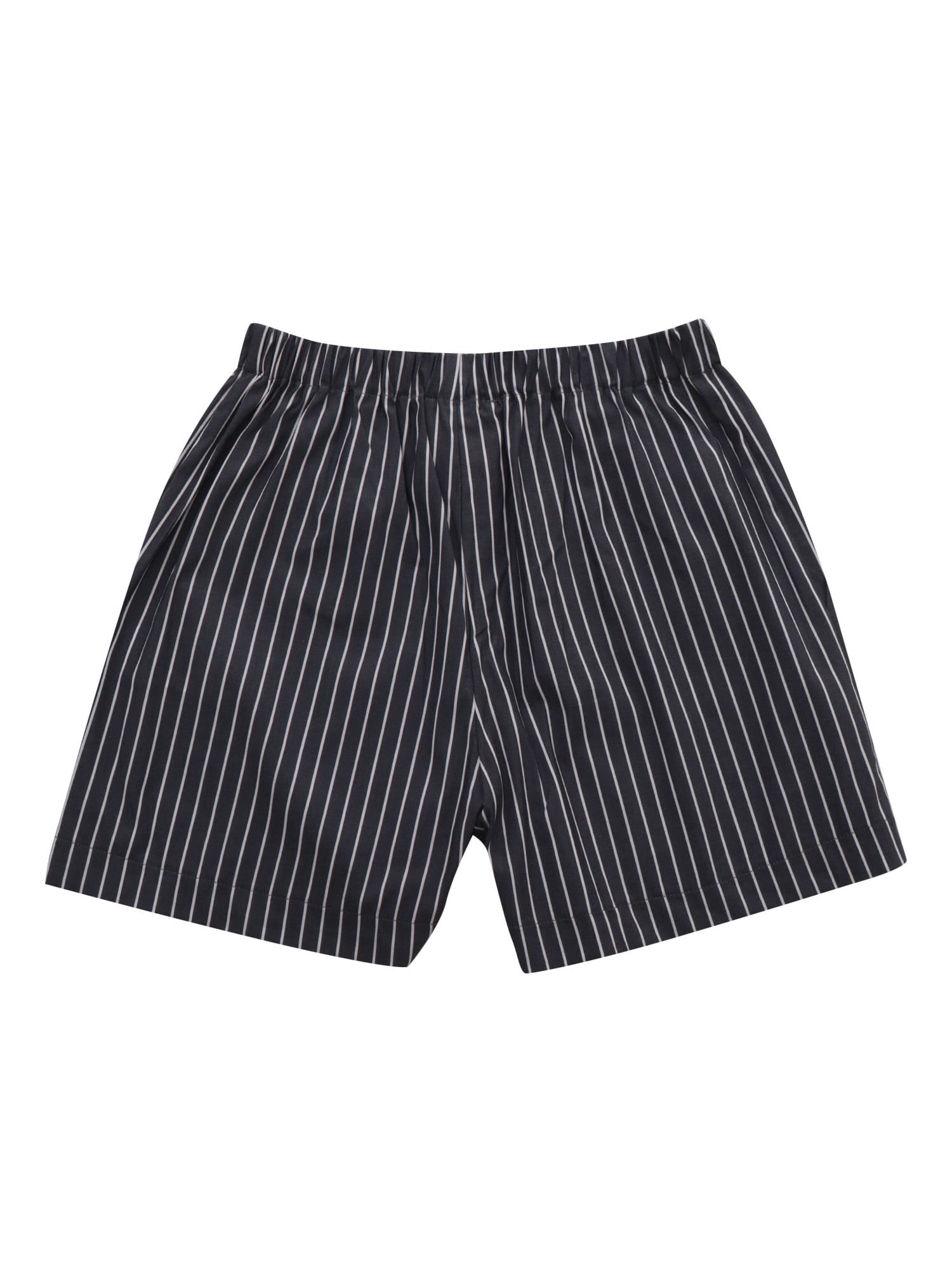Shop Douuod Black Striped Shorts