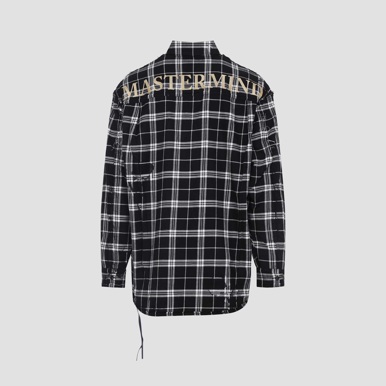 Mastermind Japan Reversible Plaid Shirt Button-down Collar In Black