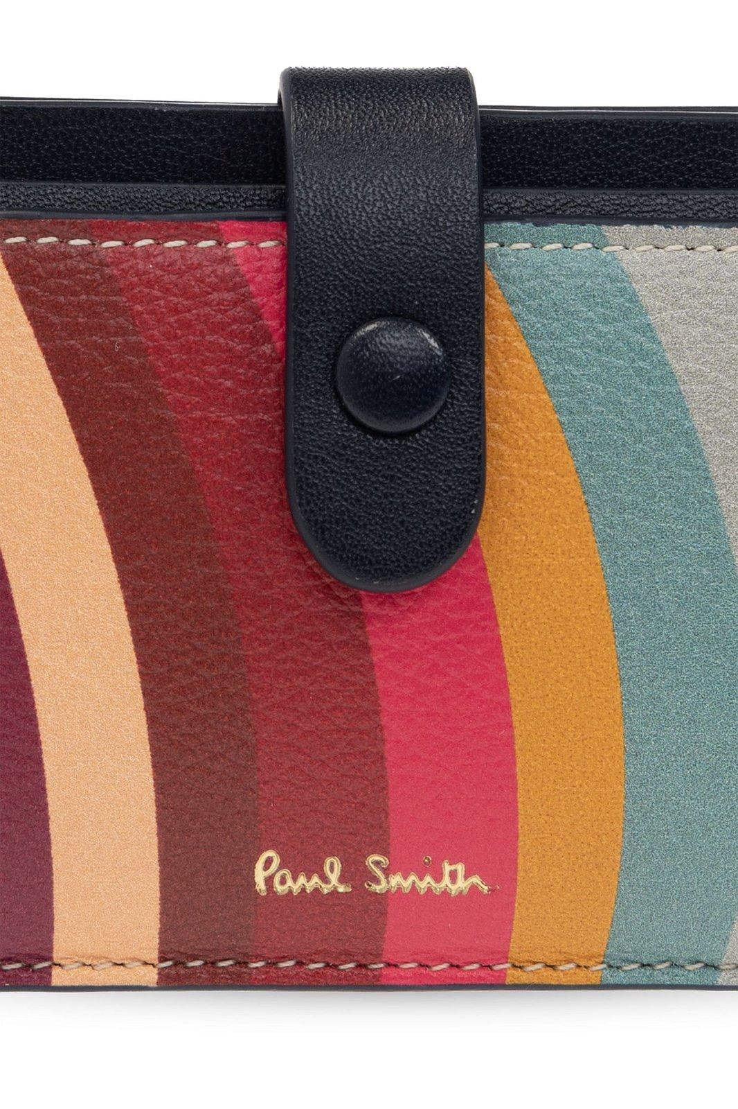 Shop Paul Smith Leather Card Case In Swirl