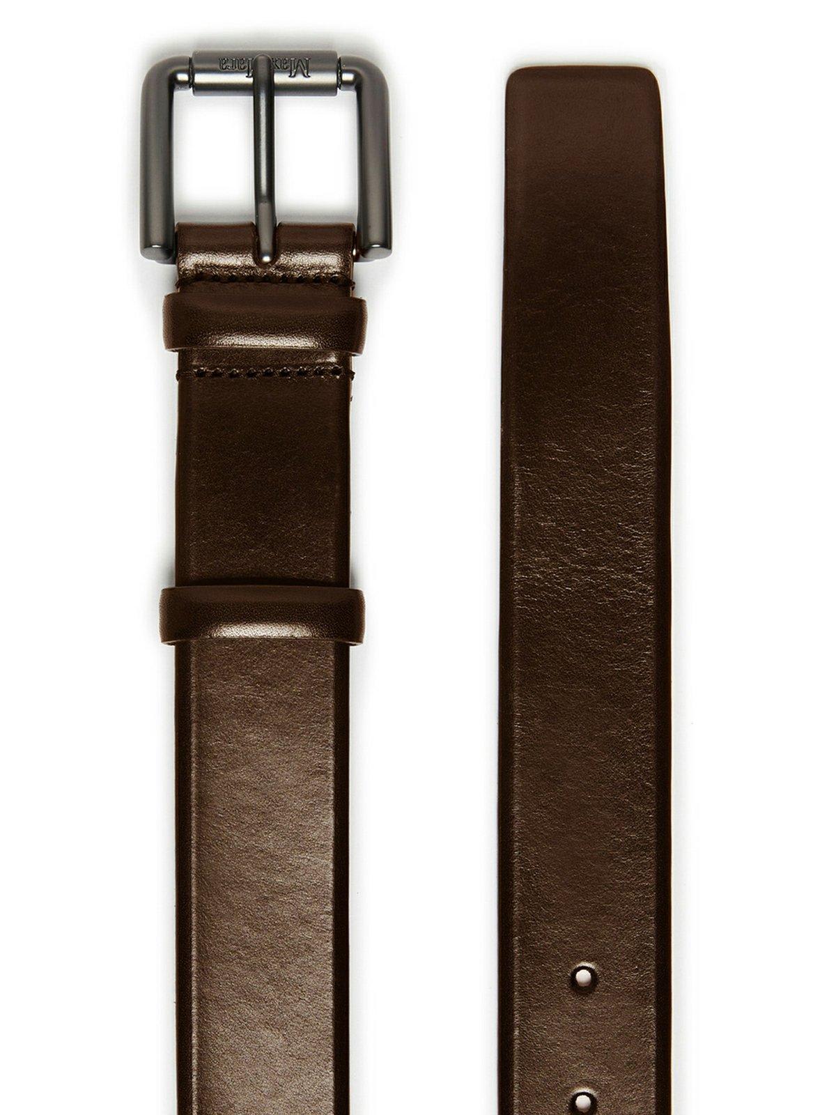 Shop Max Mara Square Buckled Belt  In Brown