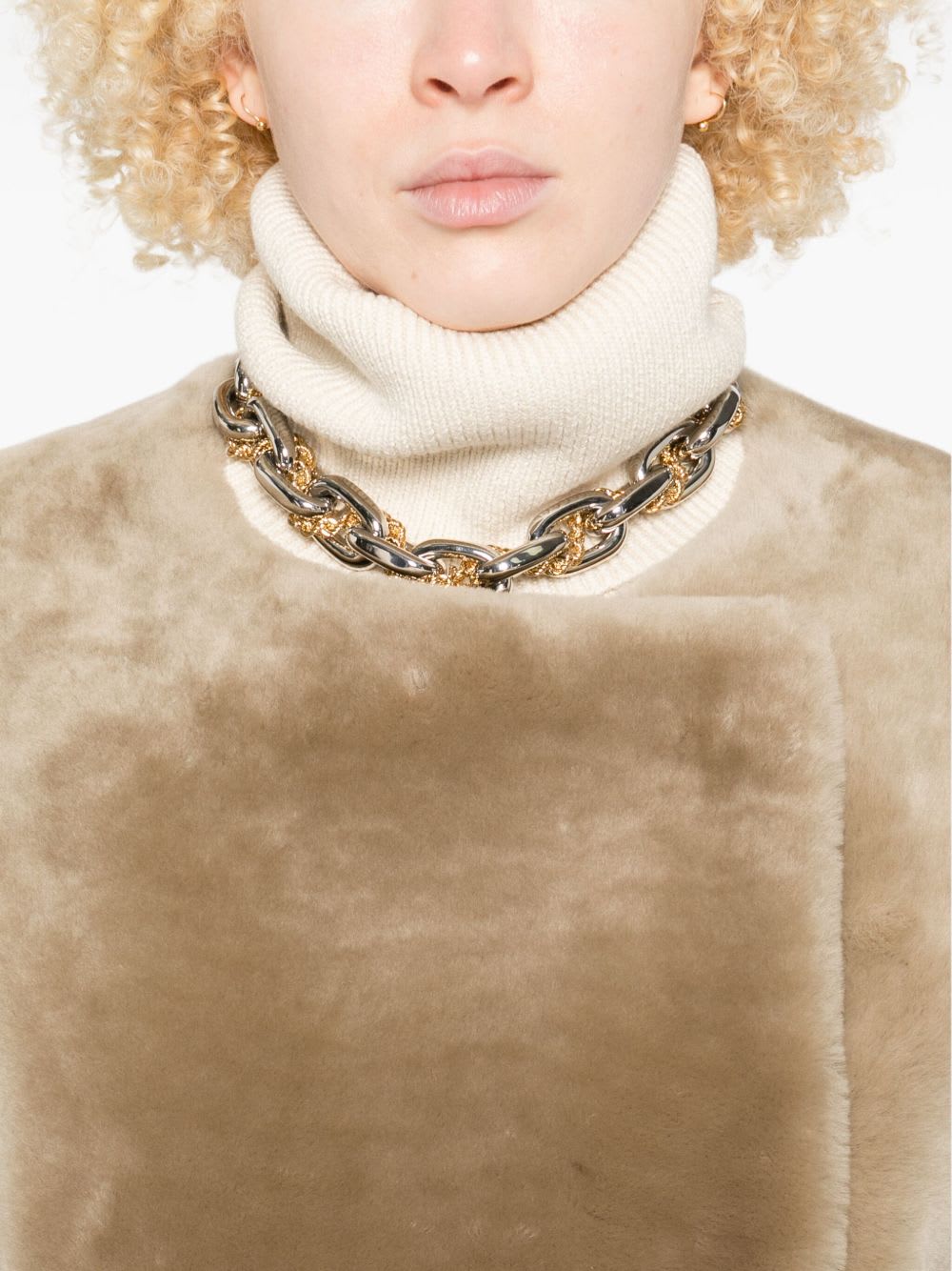 Totême Toteme Main Shearling Coat In Neutral