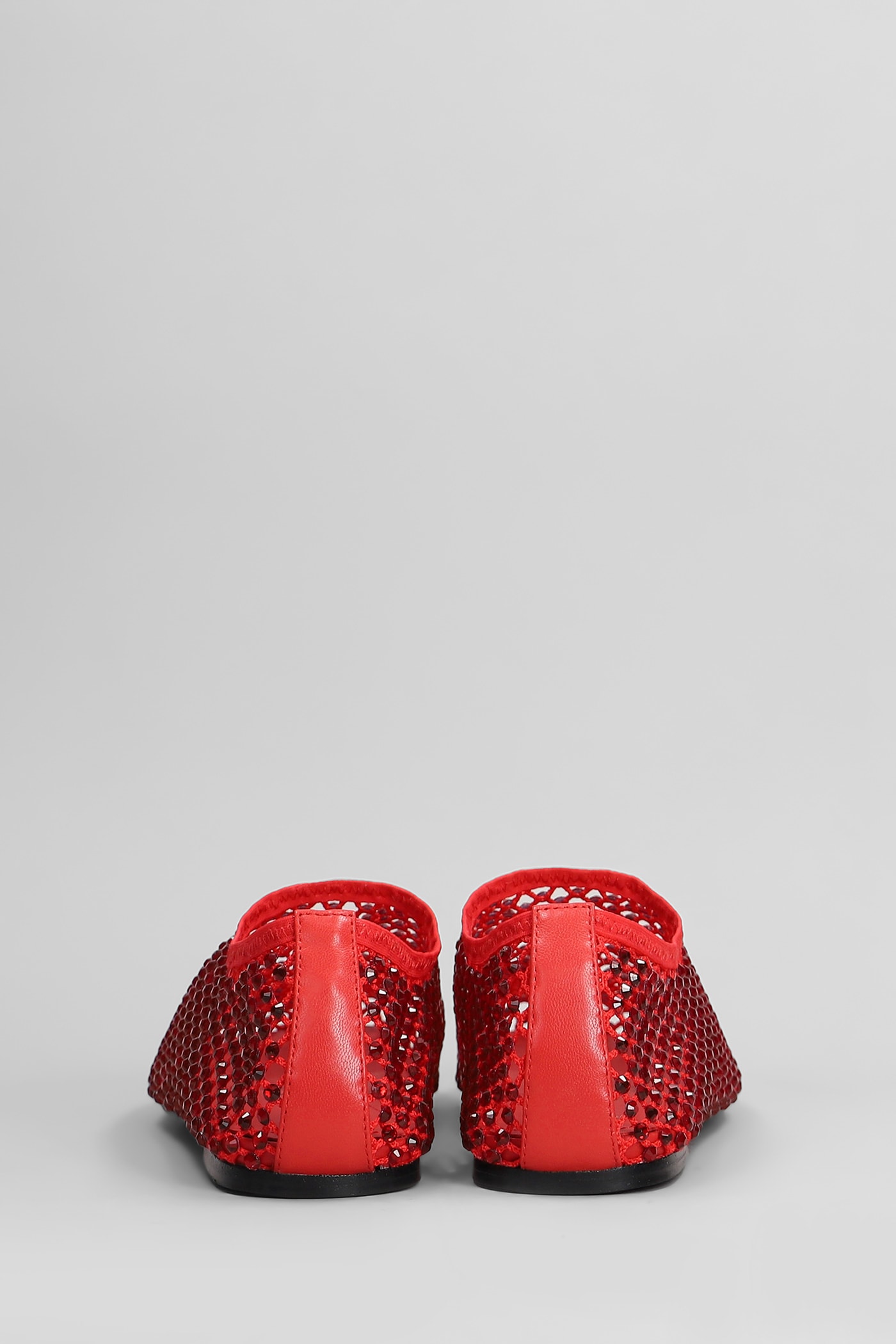 STRATEGIA BALLET FLATS IN RED LEATHER