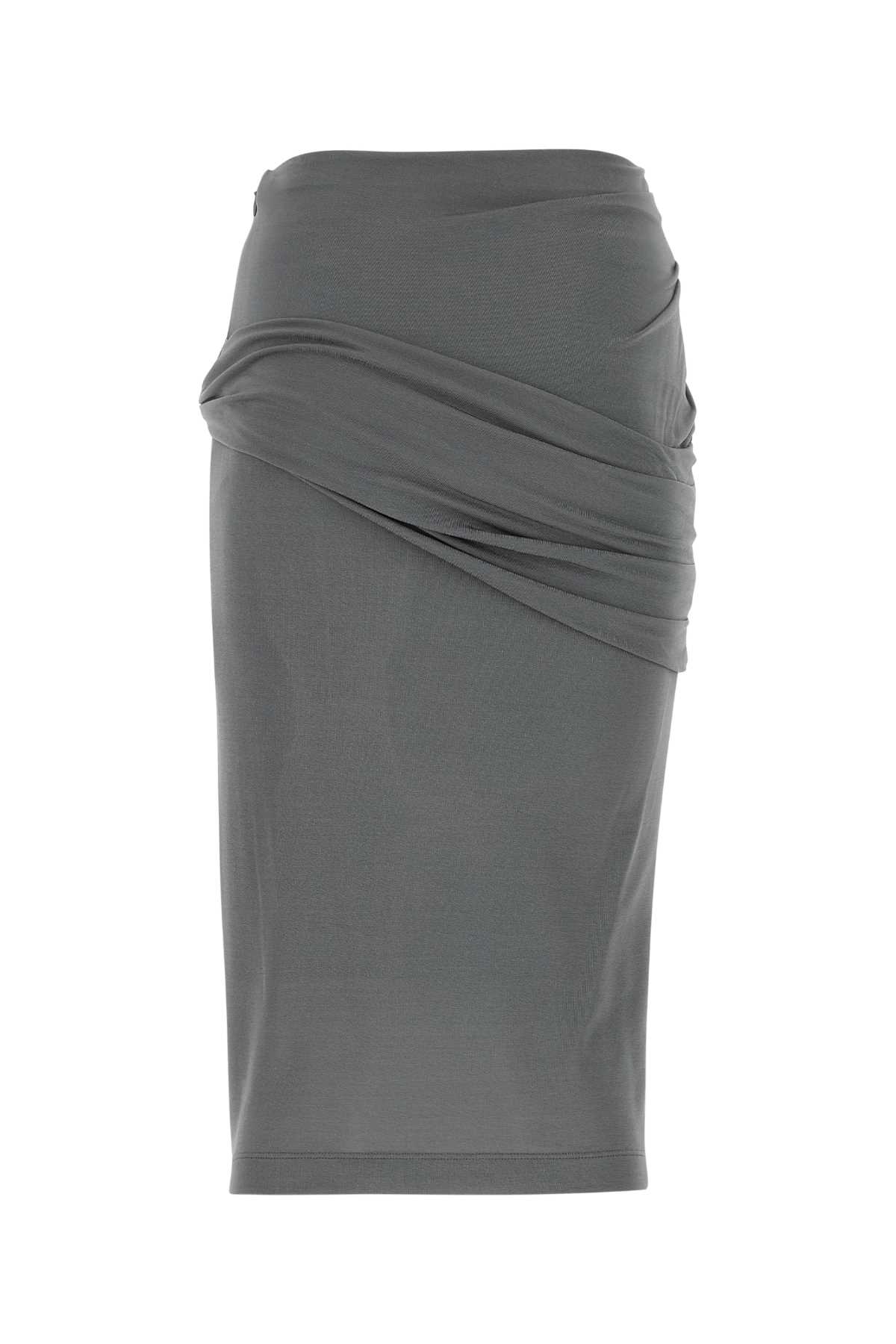 Givenchy Grey Crepe Skirt In Darkgrey