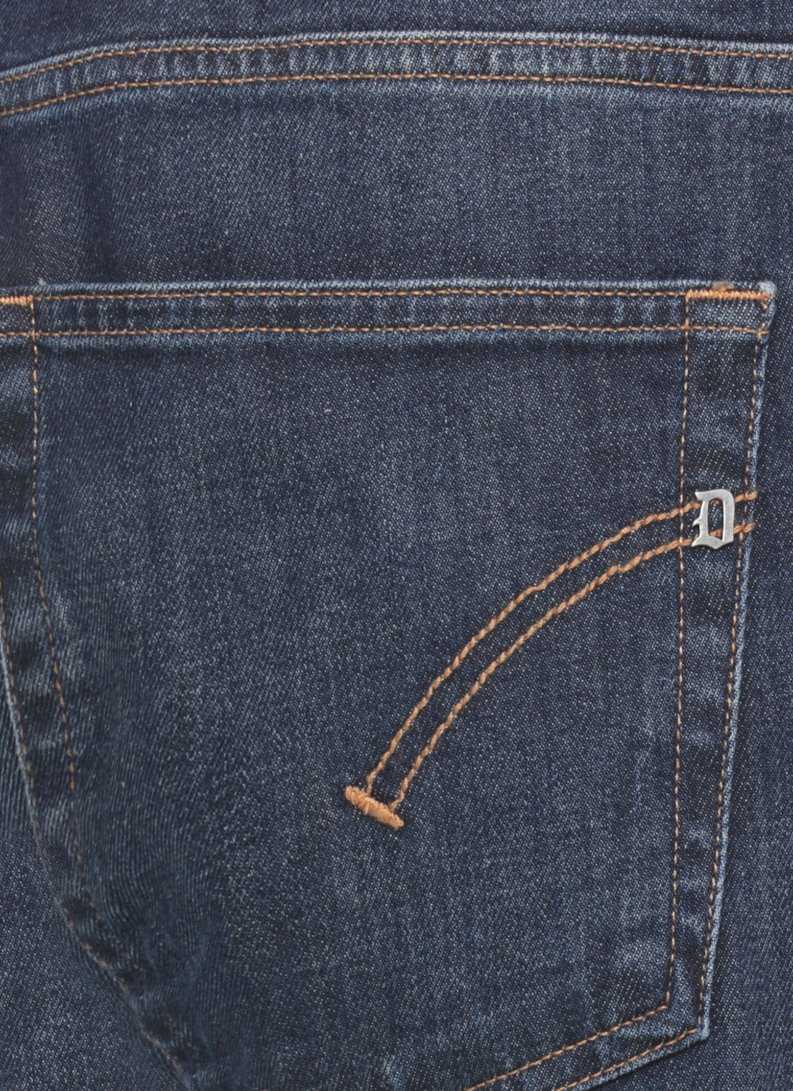 Dondup Straight Fit Cotton Trousers With Five Pockets In Blue