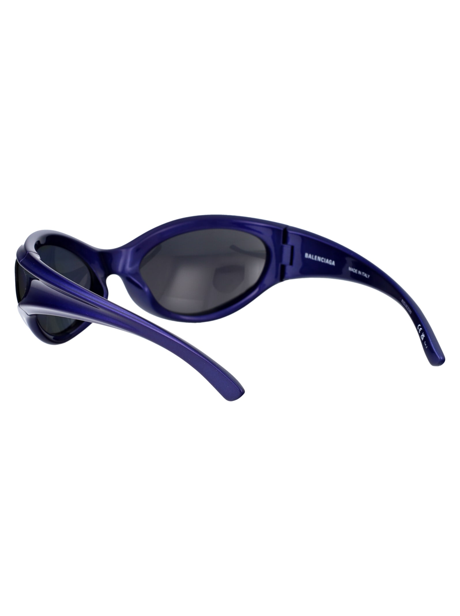 Shop Balenciaga Bb0317s Sunglasses In 004 Blue Blue Blue