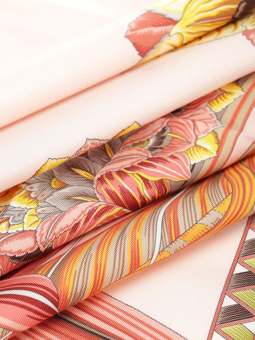 Ferragamo Giada Print Silk Scarf Scarves And Foulards Rose In Multi