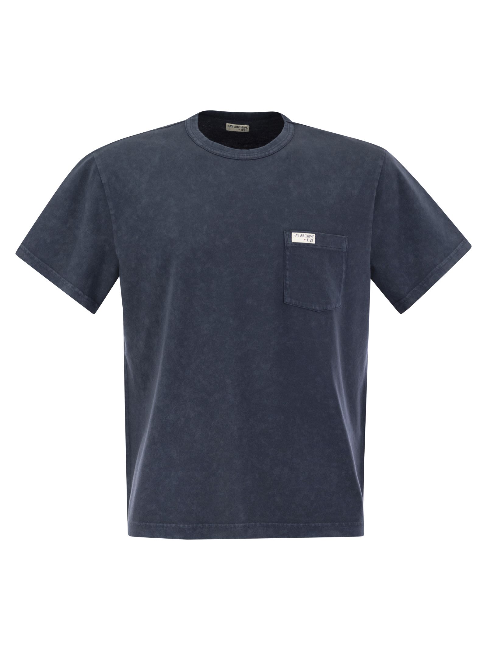Shop Fay T-shirt  Archive In Blue