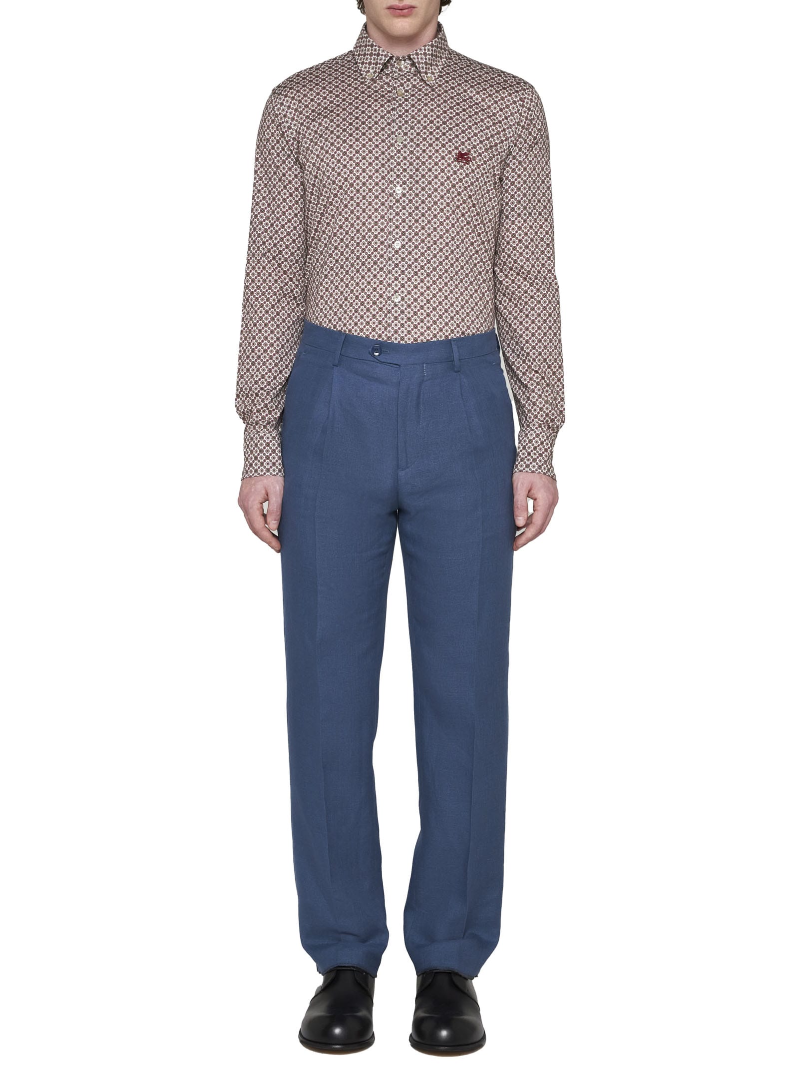 Shop Etro Shirt In Stampa F.do Bianco