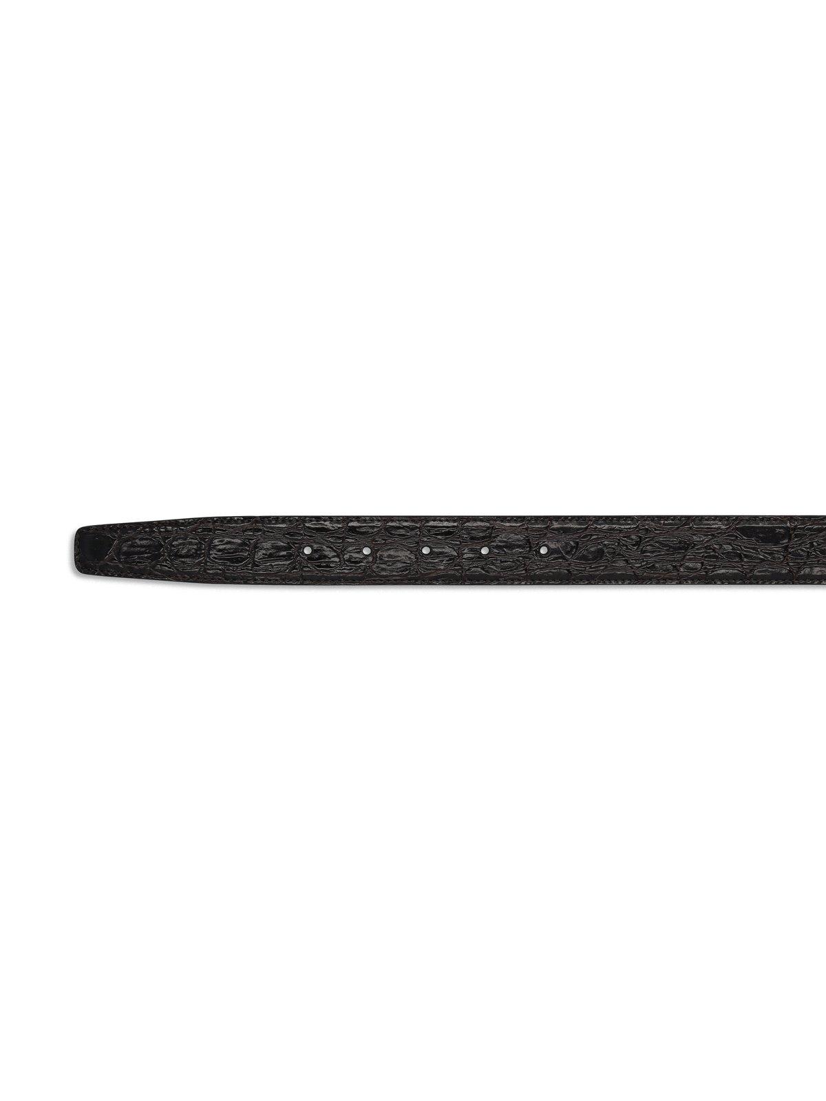 Saint Laurent Dual Sided Crocodile Texture Belt
