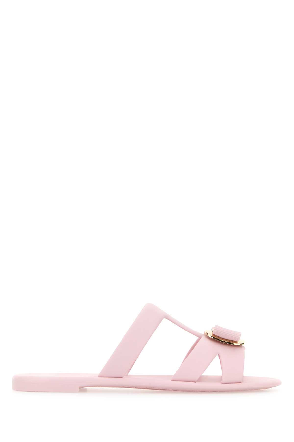 Pastel Pink Rubber Lilou Slippers