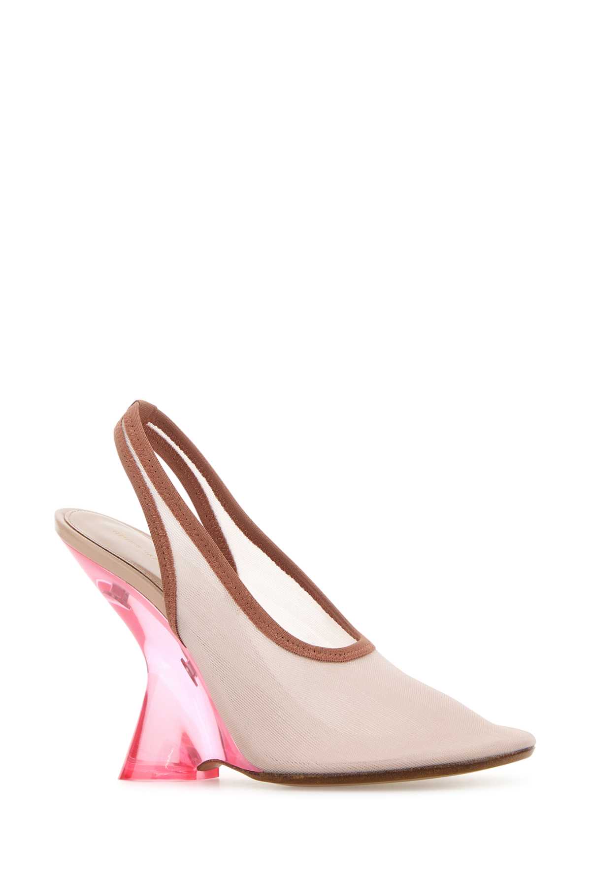 DRIES VAN NOTEN PINK MESH PUMPS