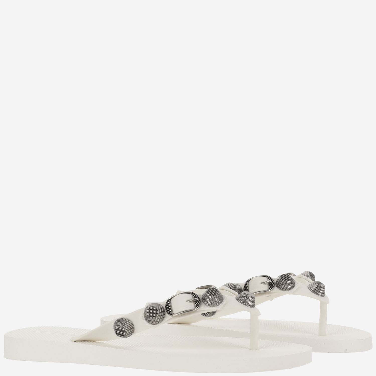 Shop Balenciaga Cagole Sandals In White