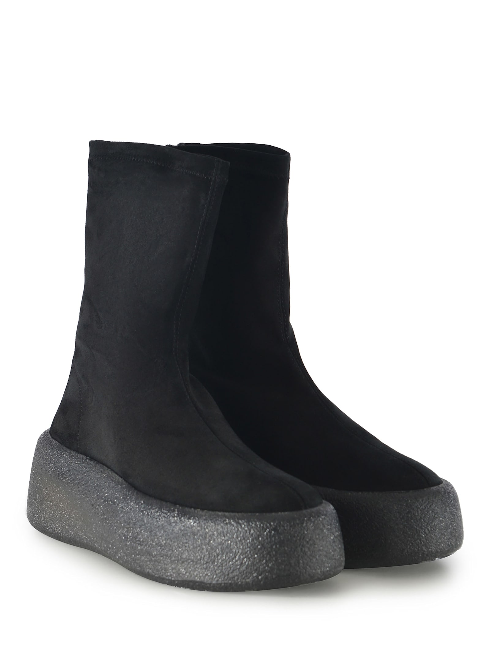 Shop Vic Matie Boots Vic Matié Creppy Made Of Stretch Crust In Black