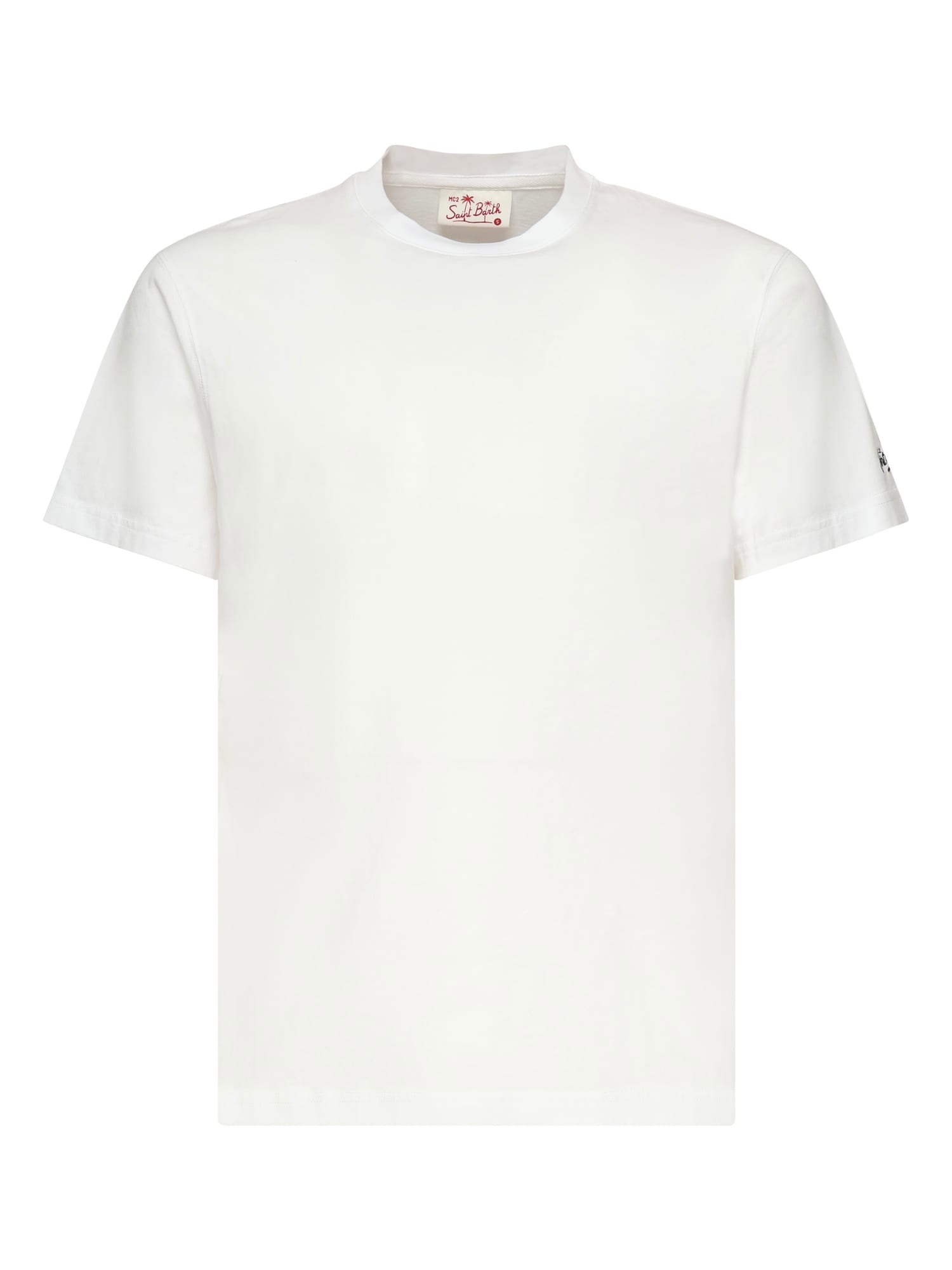 Mc2 Saint Barth Dover T-shirt With Logo In White