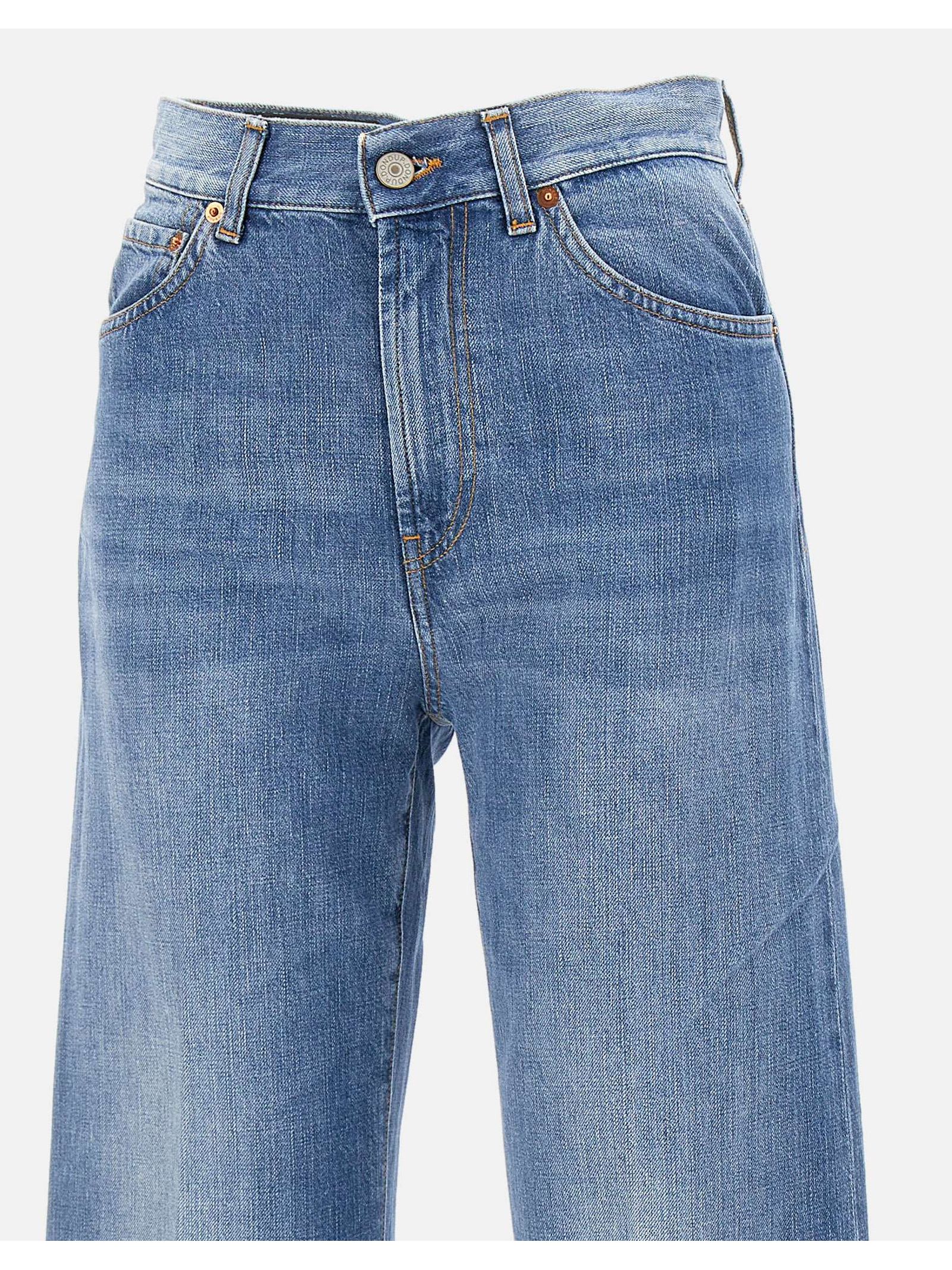 Shop Dondup Blue Cotton Denim Jeans