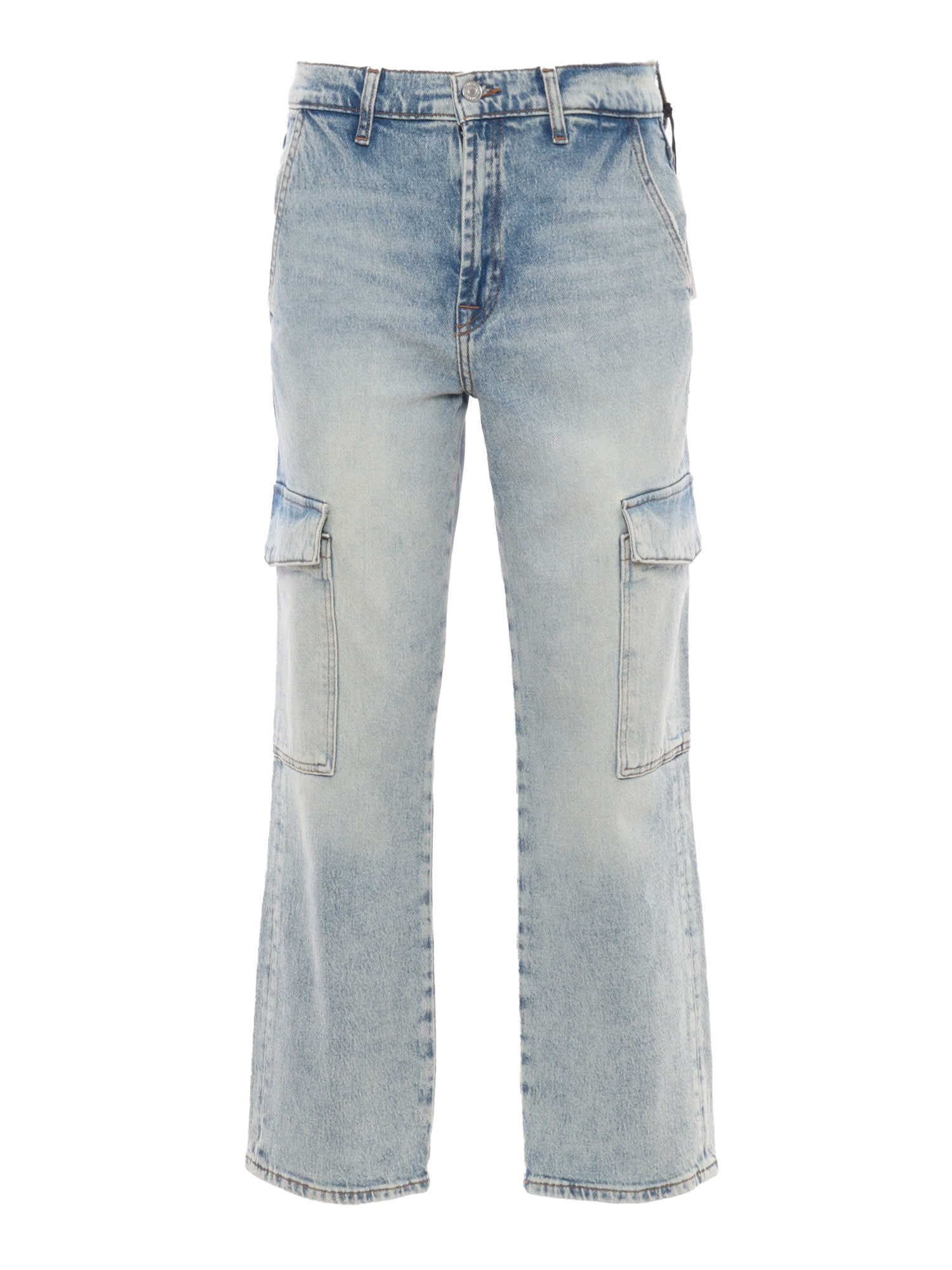 Shop 7 For All Mankind Denim Cargo In Blue