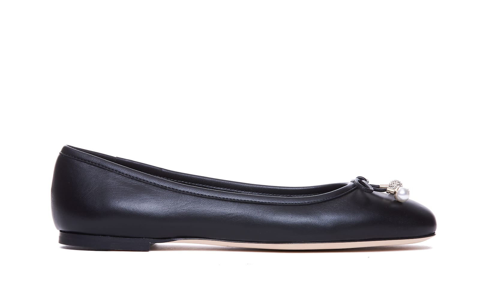 Jimmy Choo Elme Leather Ballet Flats